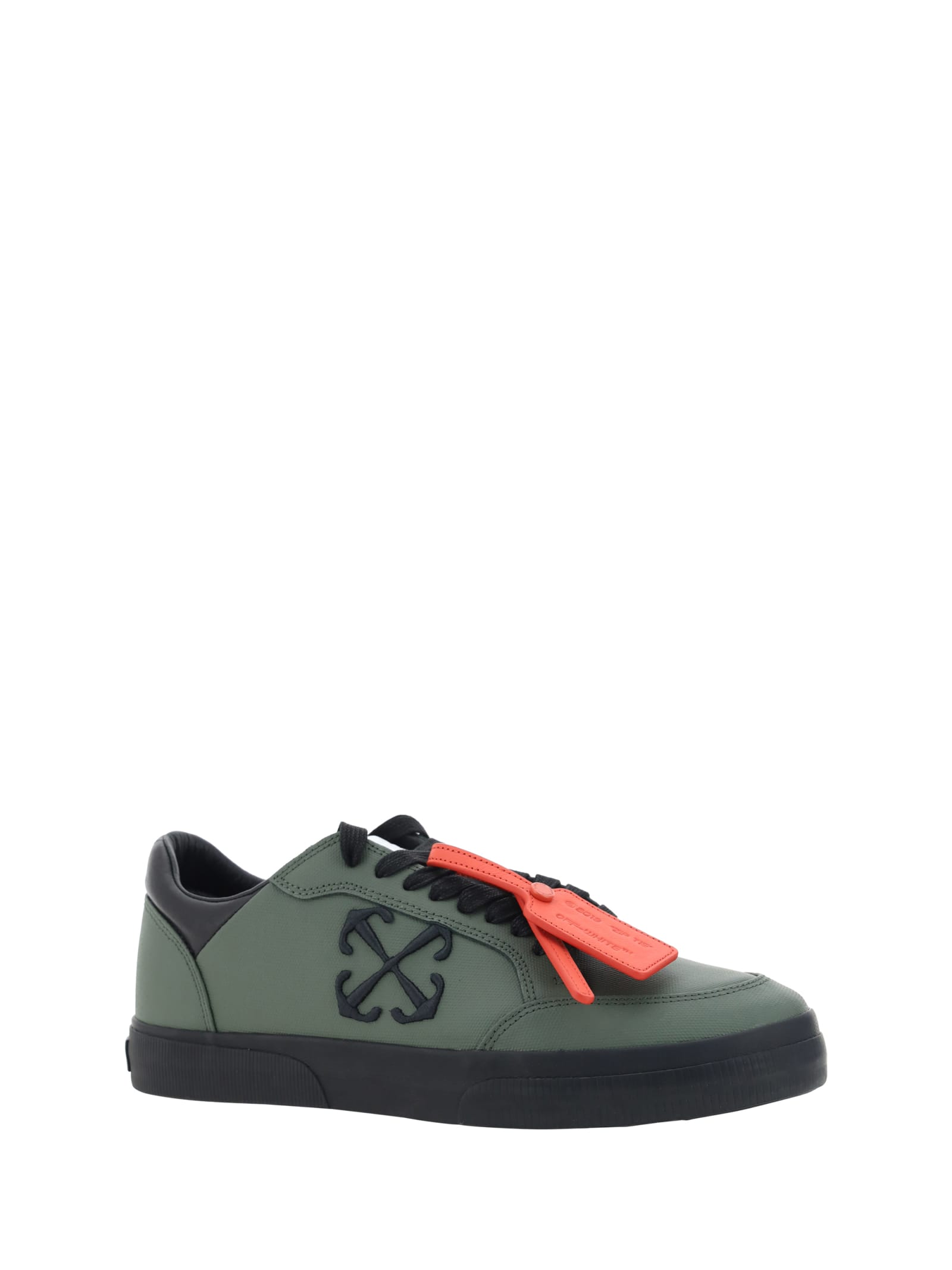 Shop Off-white New Low Vulcanized Sneakers In Military Green