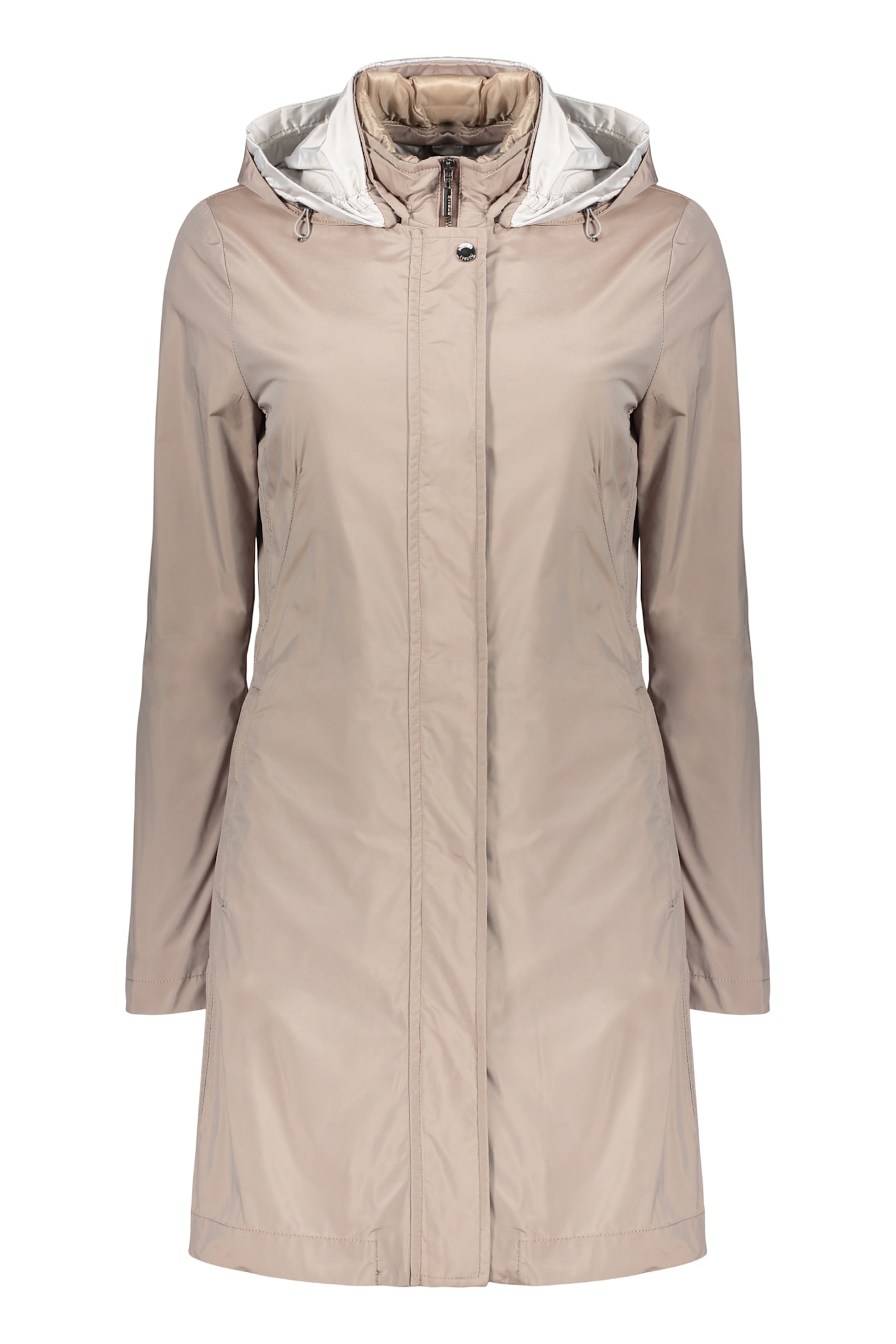Jacket With Zip And Button Fastening