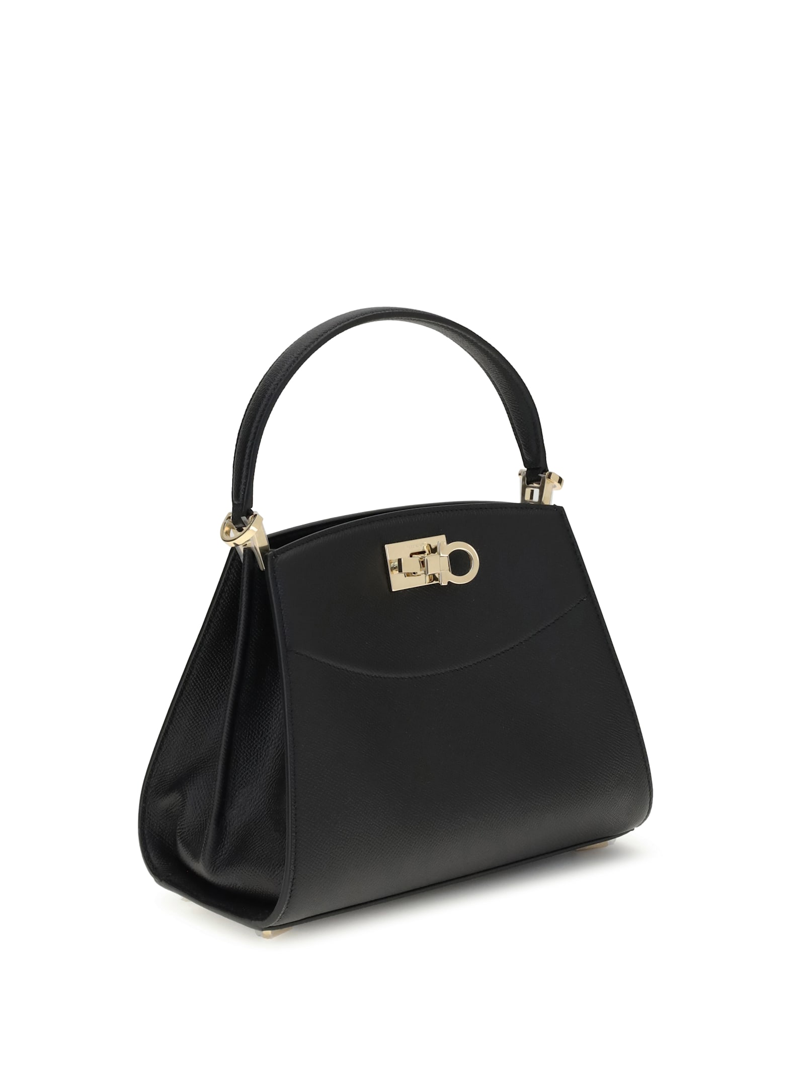 Ferragamo Medium Studio Box Tote Bag In Black