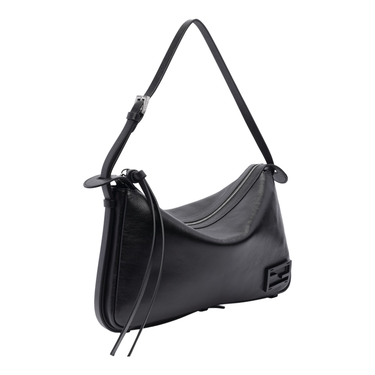 Shop Fendi Medium Simply Shoulder Bag In Black