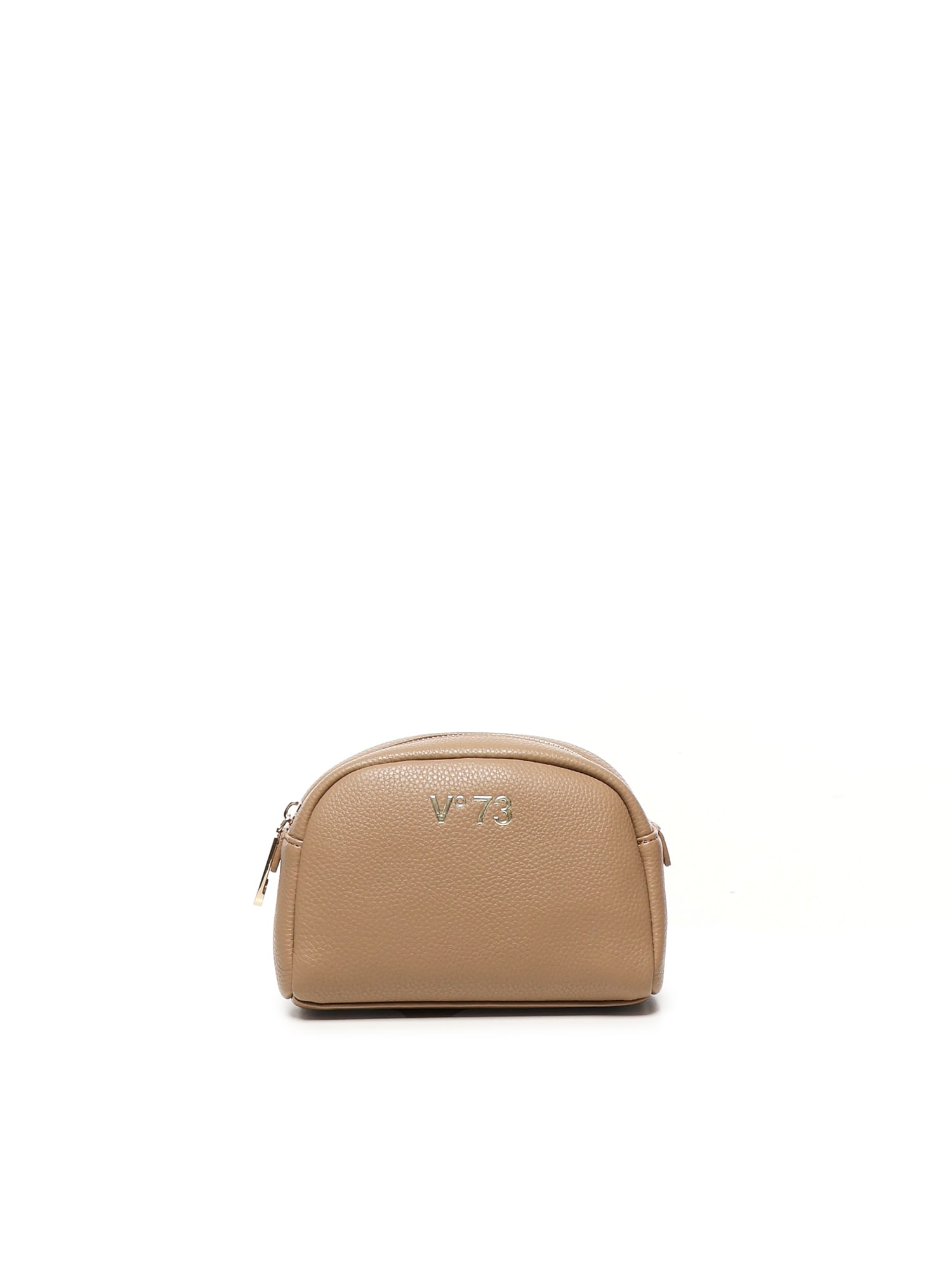 V73 Lara Clutch Bag With Logo In Nude