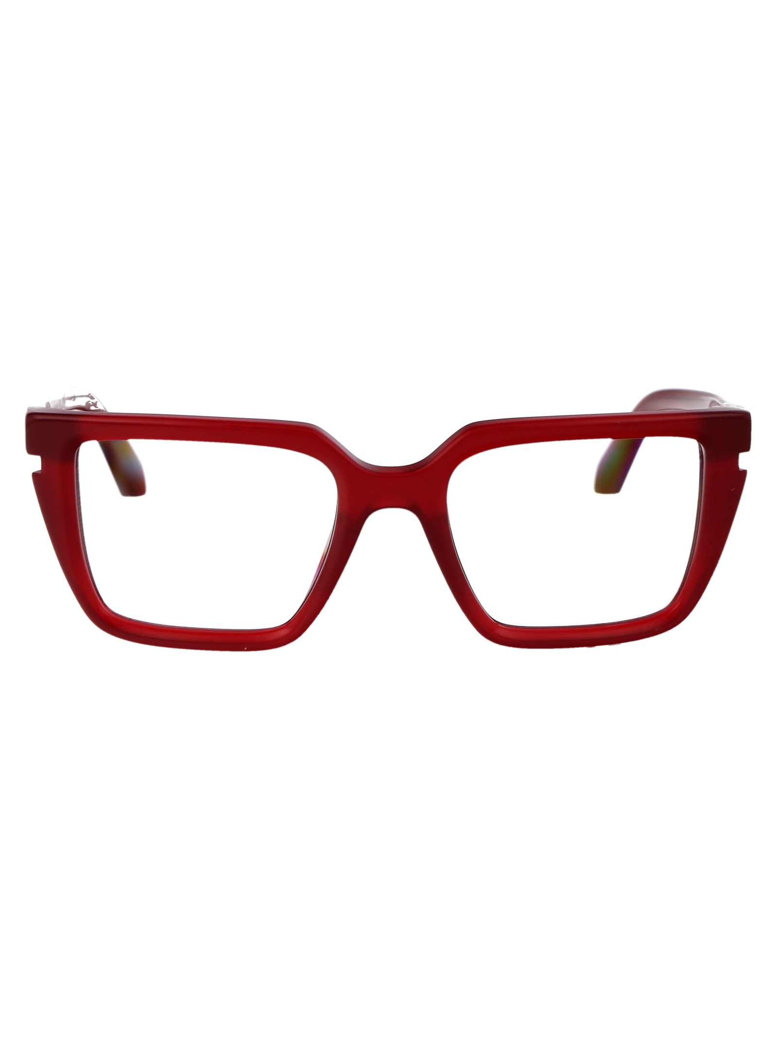Shop Off-white Optical Style 52 Glasses In 2800 Burgundy