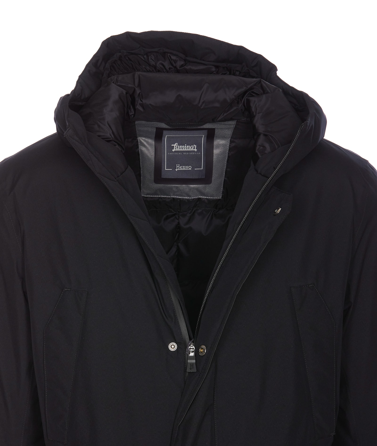 Shop Herno Fishtail Parka In Black