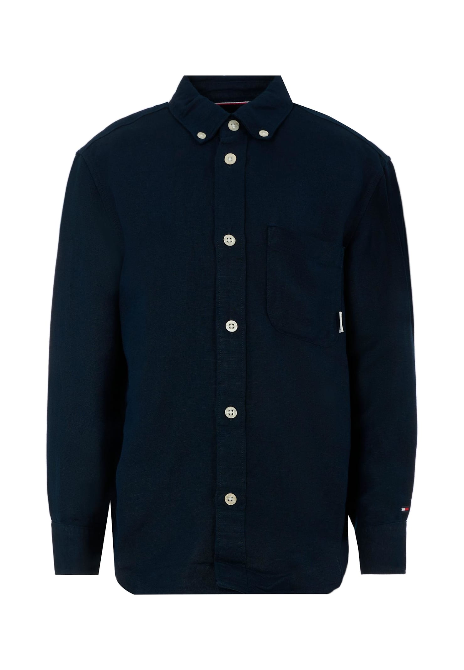 Tommy Hilfiger Blue Shirt For Boy With Flag In Blue