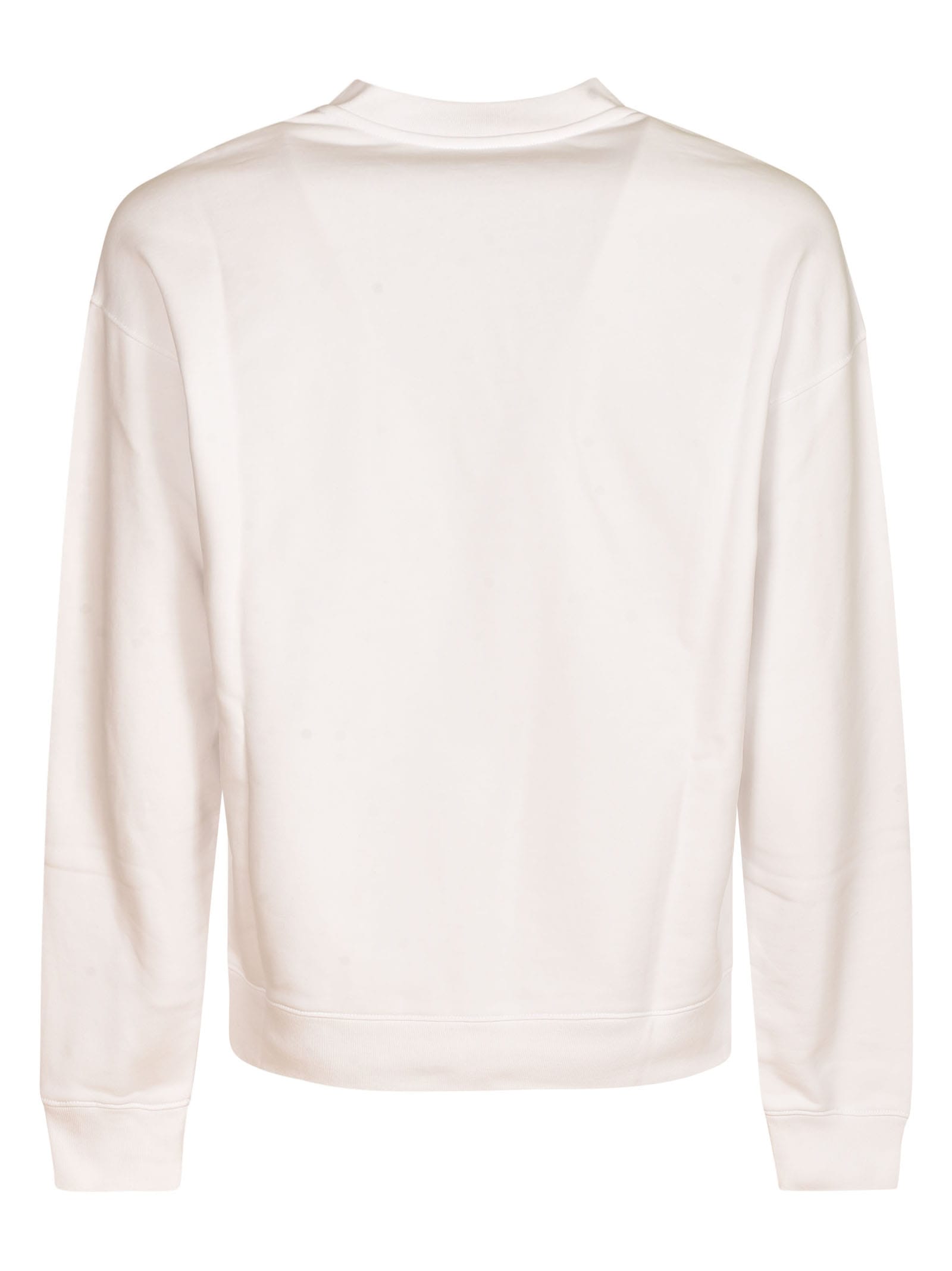 Shop Moschino Bear Logo Print Sweatshirt In White