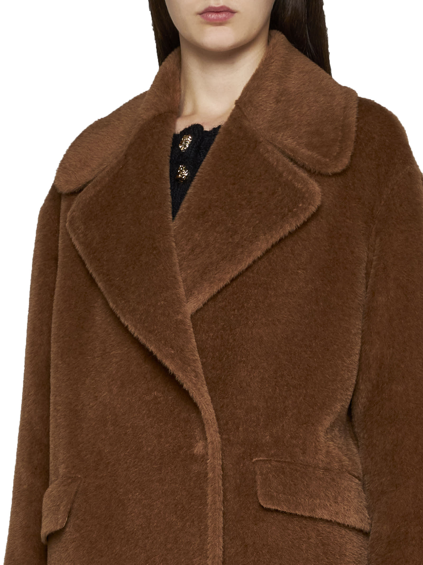 Shop Tagliatore Coat  In Tobacco