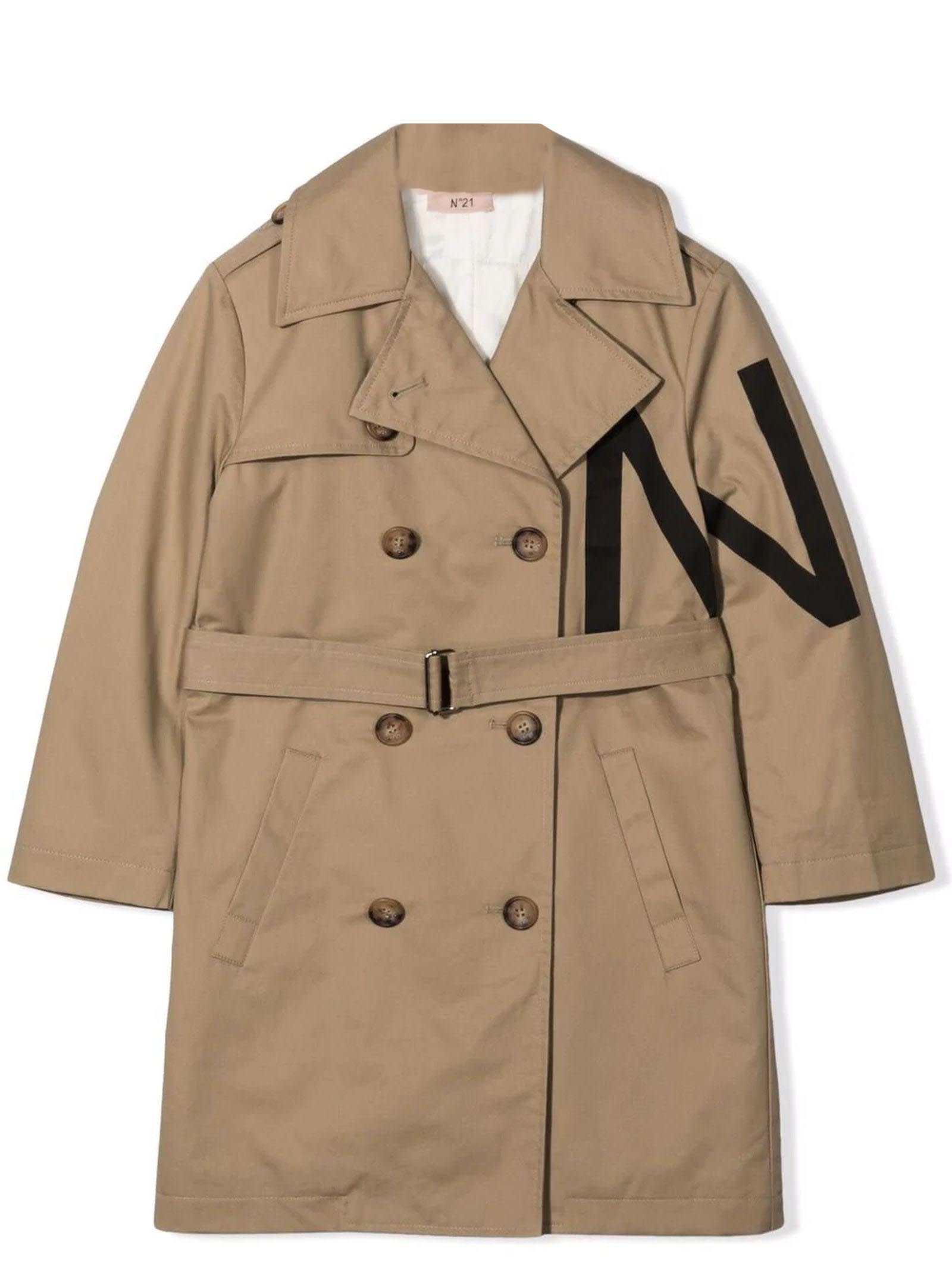 N.21 New Camel Brown Cotton Trench Coat