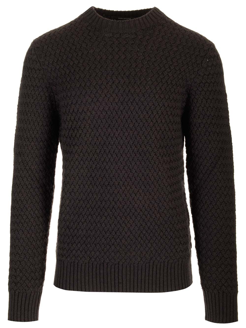 Shop Tagliatore Crew Neck Sweater In Brown