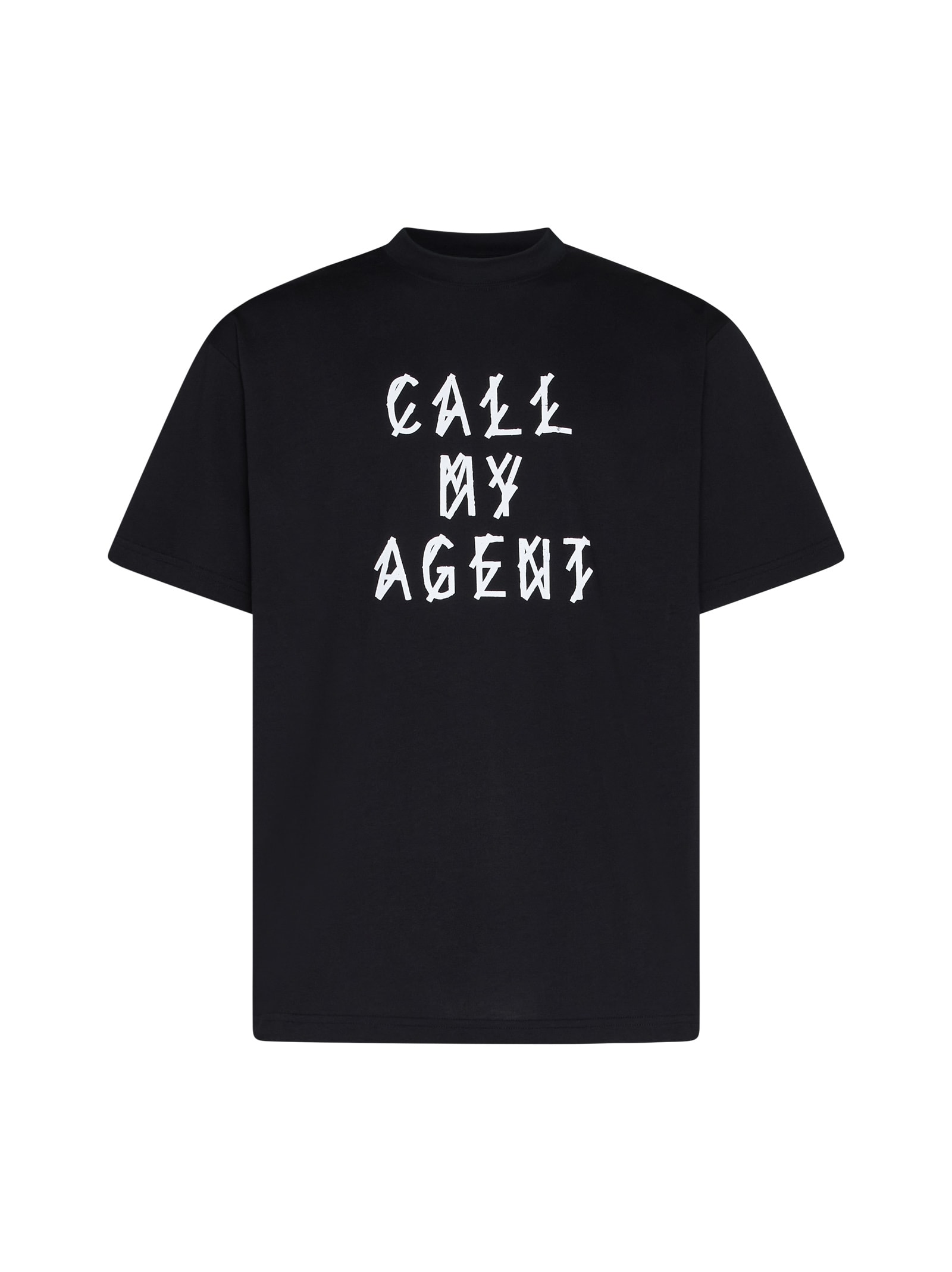 44 Label Group T-shirt In Black+call My Agent