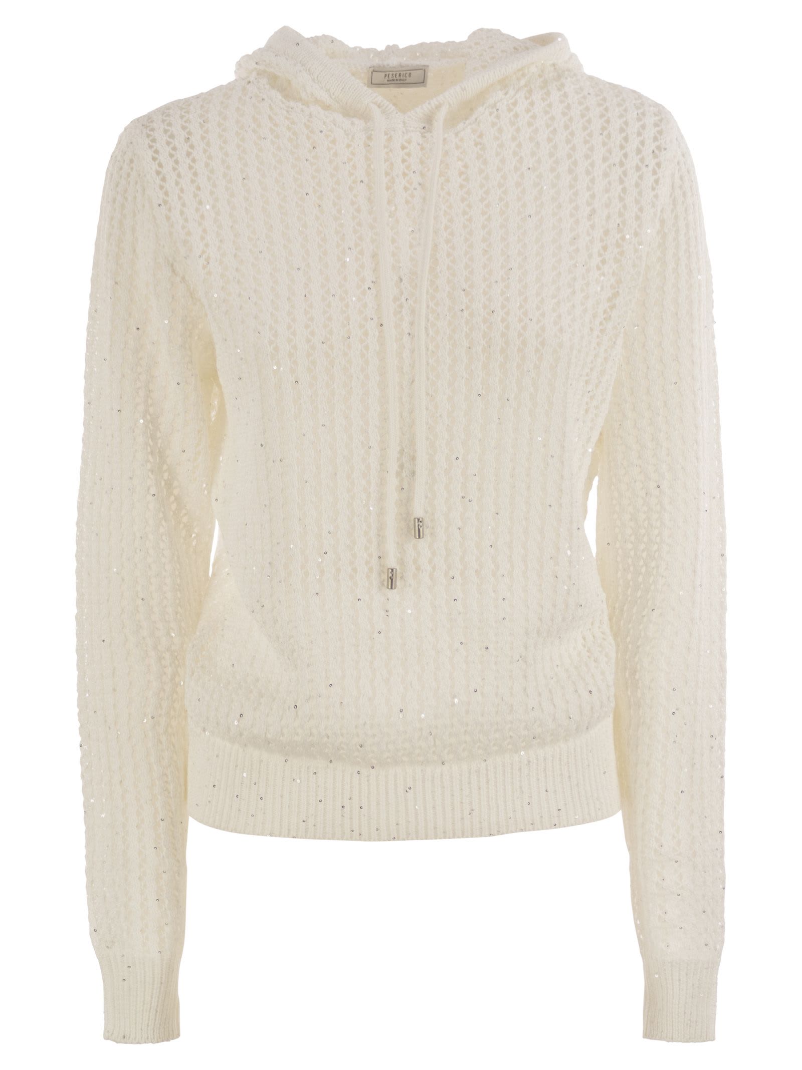 Pure Cotton Cordonet Jumper With Sequins