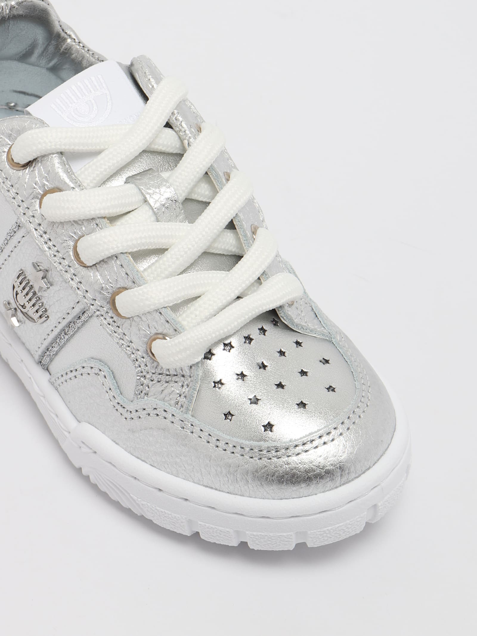 Shop Chiara Ferragni Sneakers Cf1 Low Sneaker In Silver