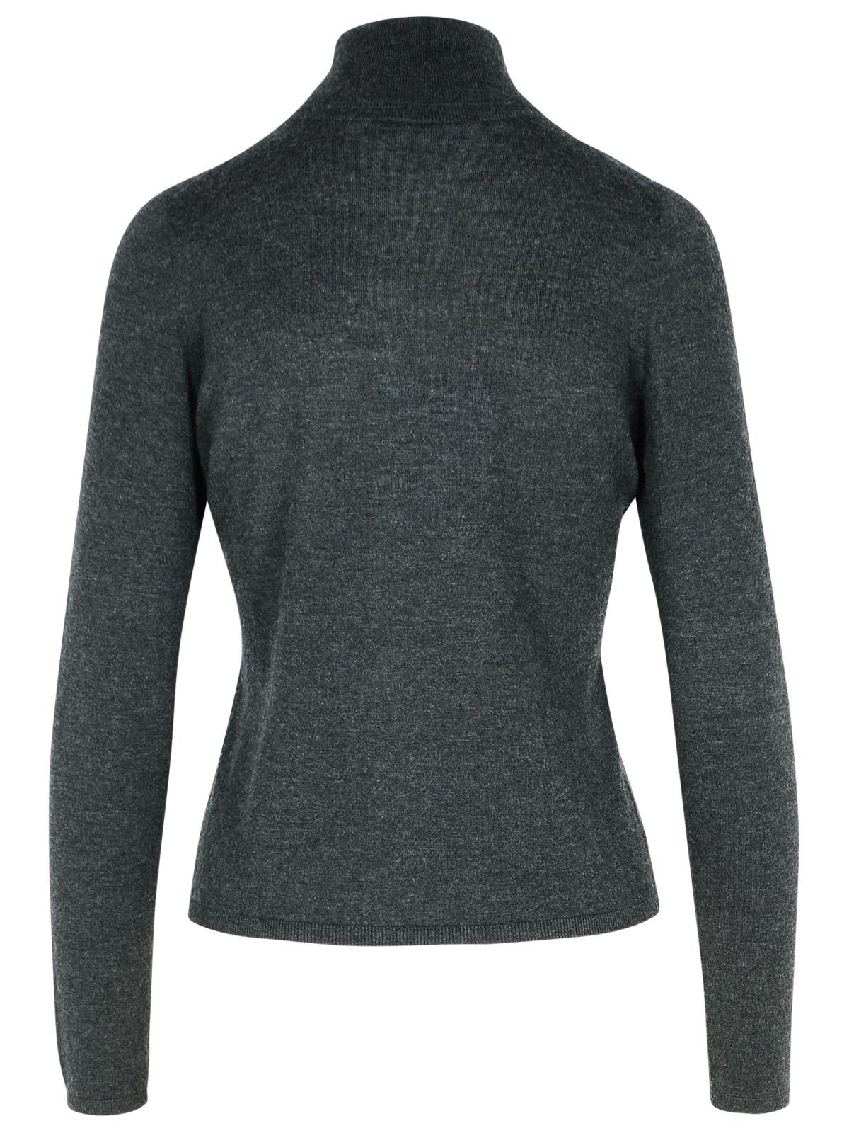 Shop Max Mara Adda Dark Grey Cashmere Turtleneck Sweater