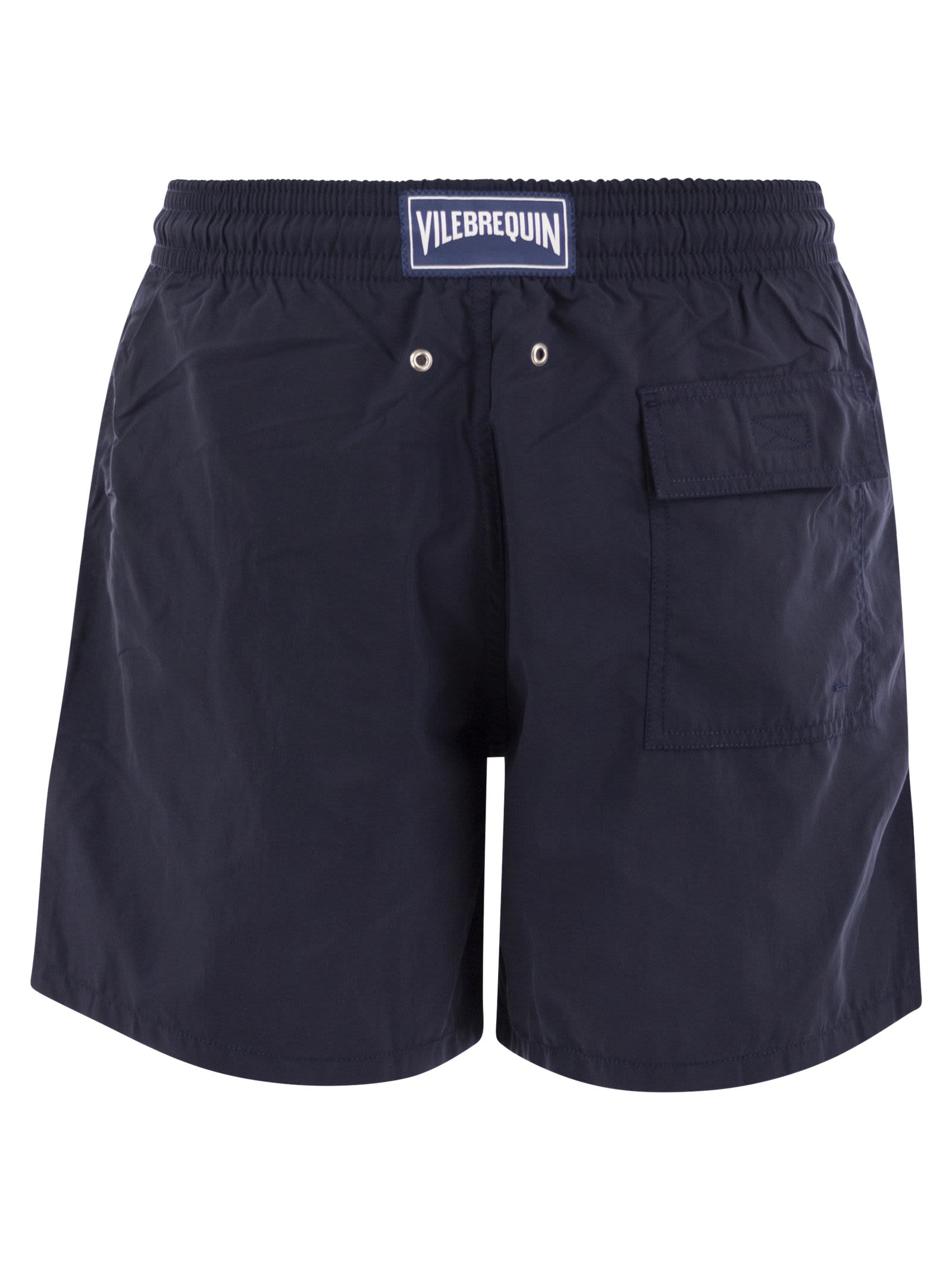 Vilebrequin Swim Shorts Midnight Elastic Waist In Black
