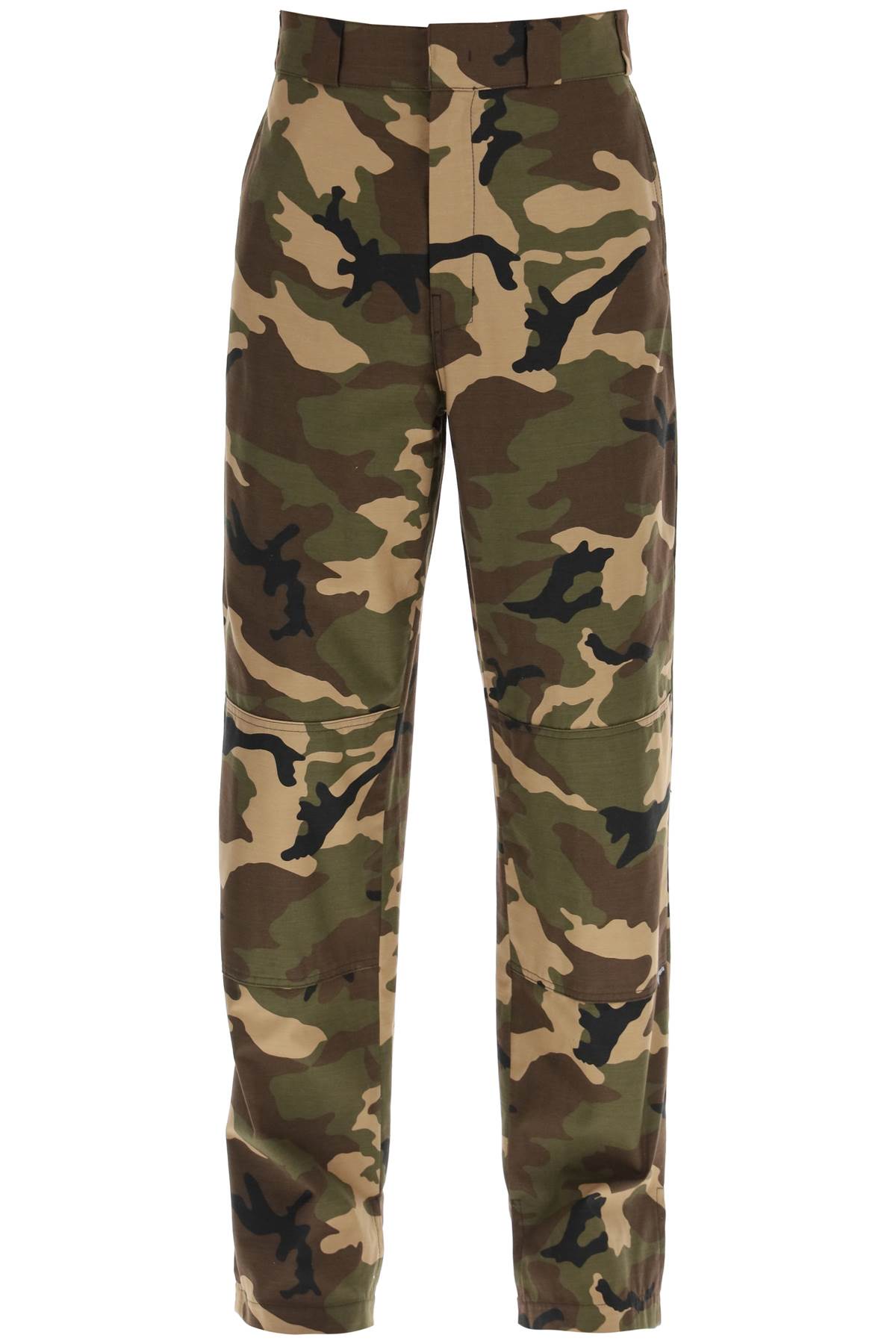 Shop Palm Angels Camouflage Workpants In Green