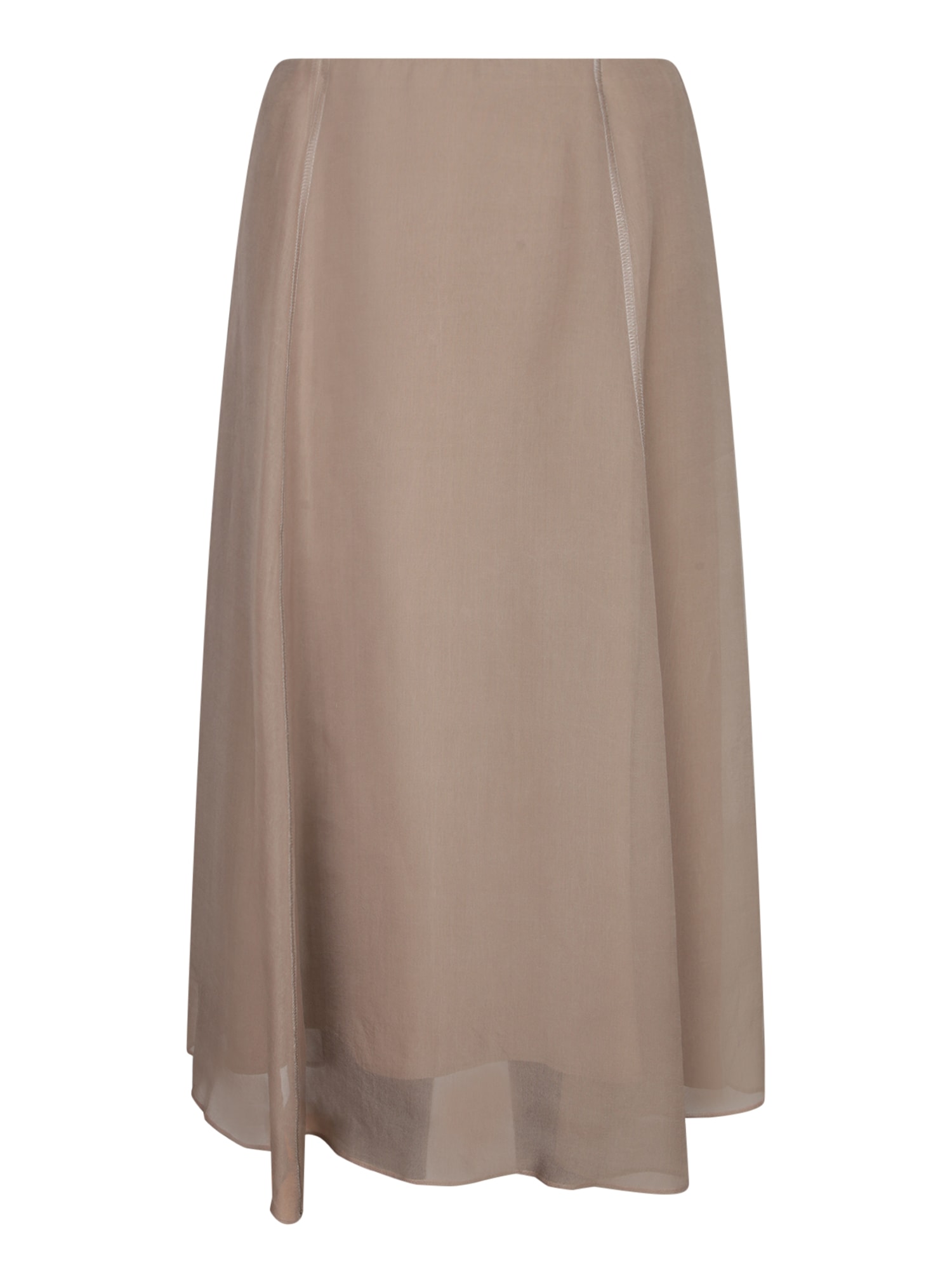 Brunello Cucinelli Georg Corda Midi Skirt In Neutral