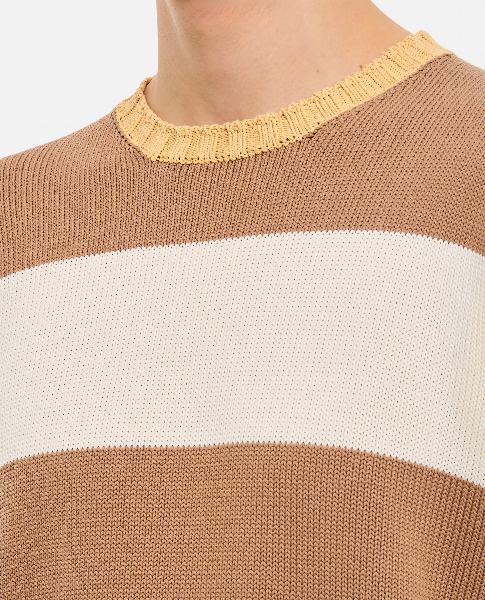 Shop Drumohr Stripe Crewneck Sweater In Multicolour