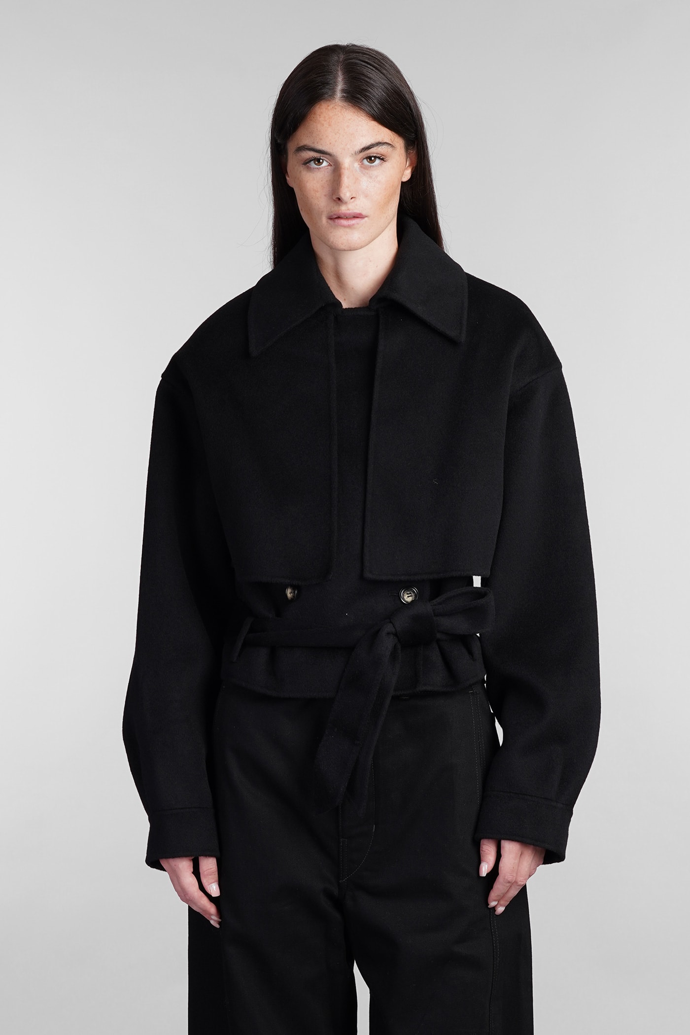 Coat In Black Wool