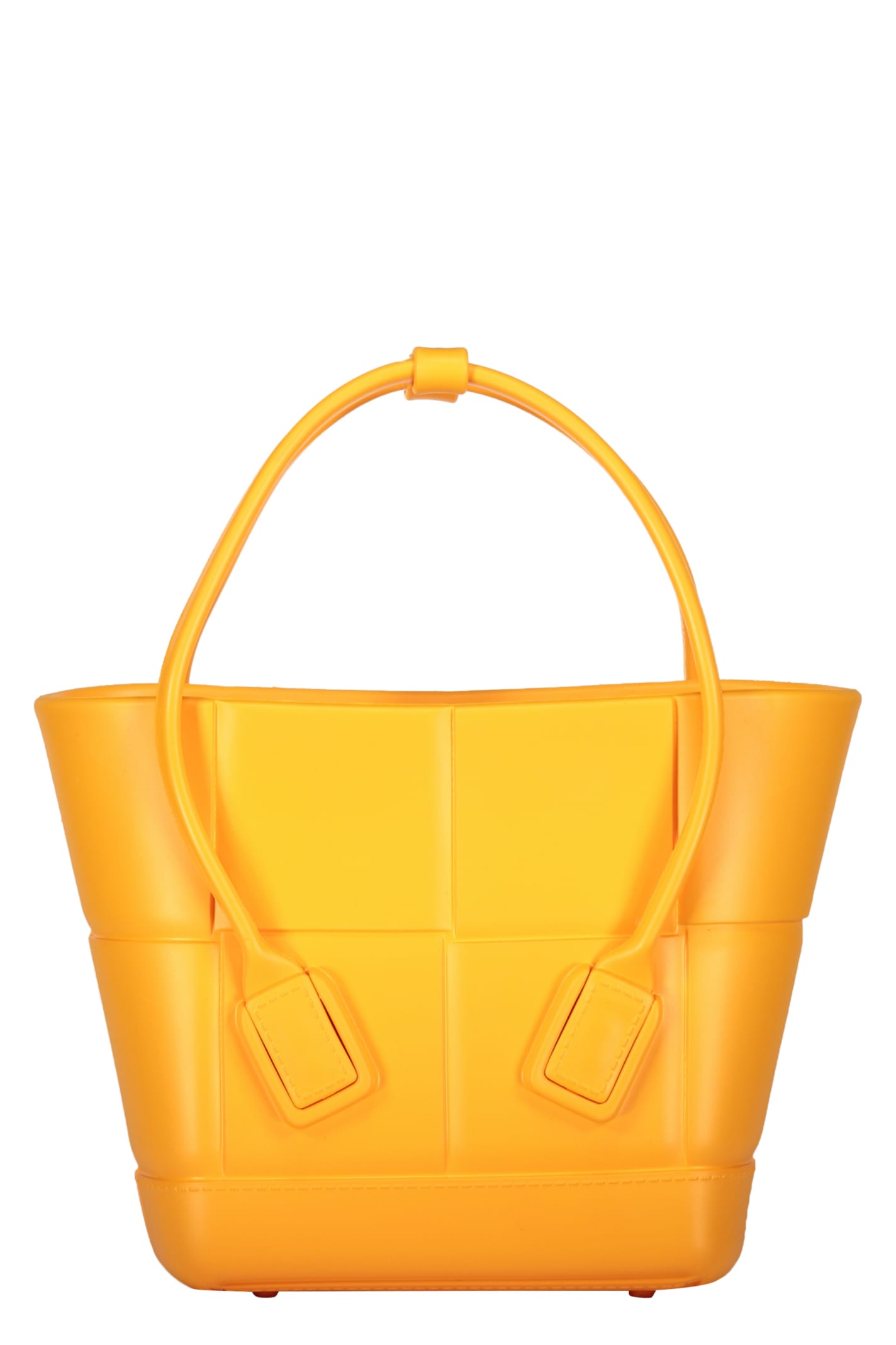 Bottega Veneta - Mini Acro Tangerine Matte Rubber Tote