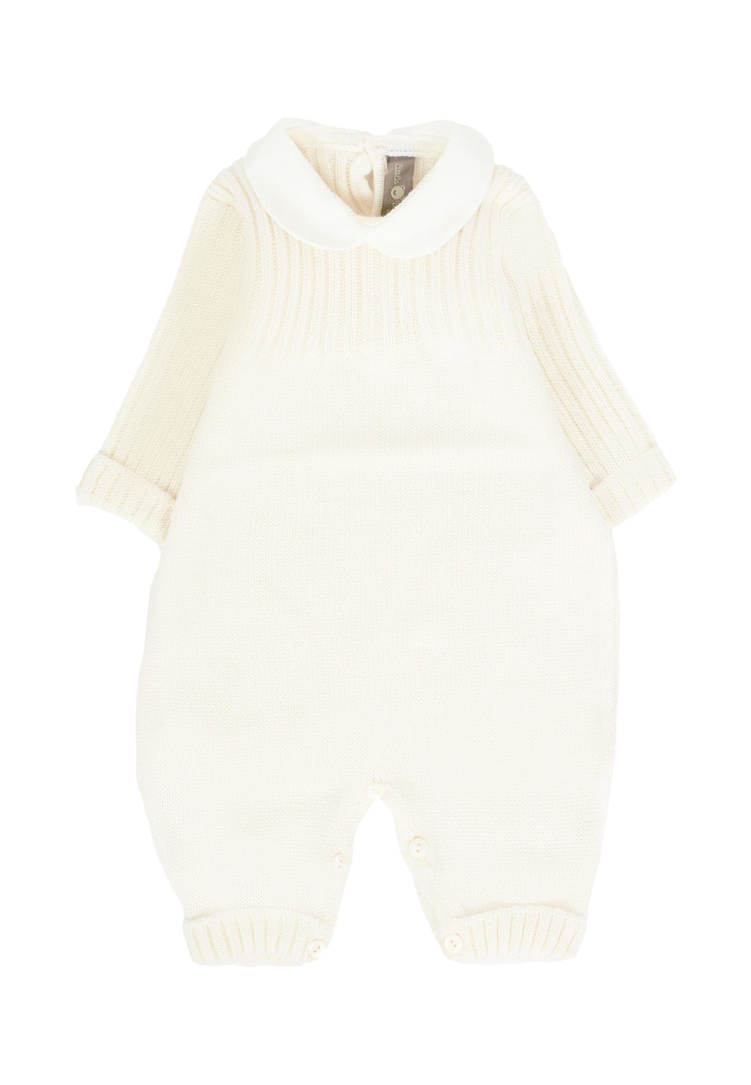 Little Bear Ivory Romper For Babykids In Neutral