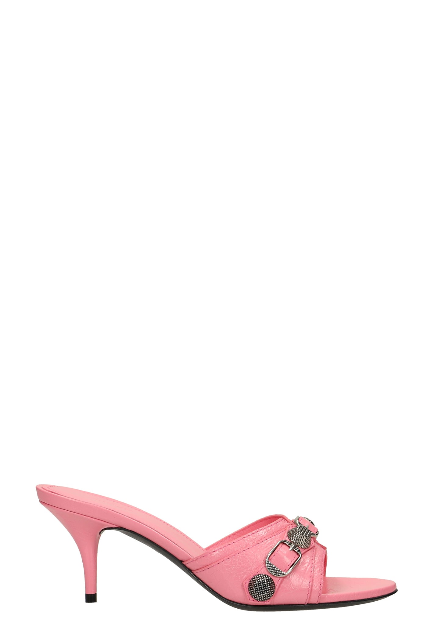 Balenciaga Cagole M70 Slipper-mule In Rose-pink Leather