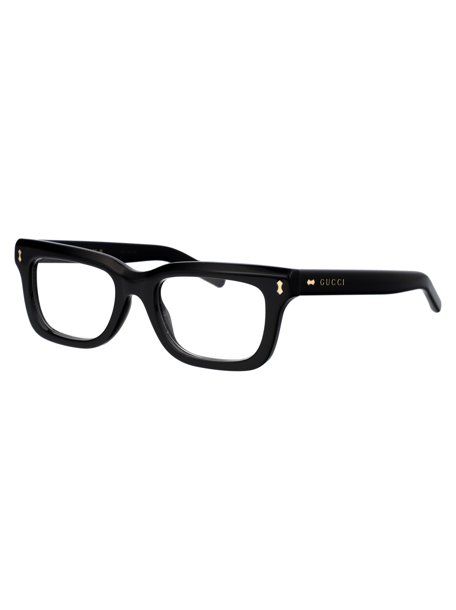 Shop Gucci Gg1522o Glasses In 005 Black Black Transparent