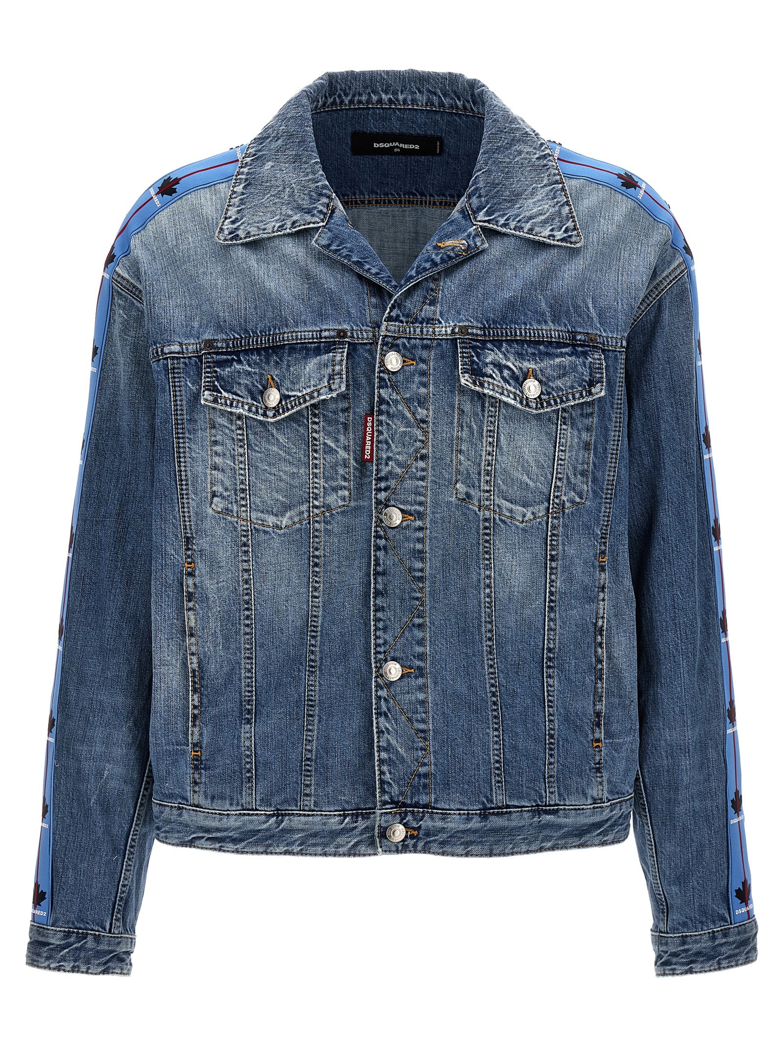 Shop Dsquared2 Dan Denim Jacket In Light Blue