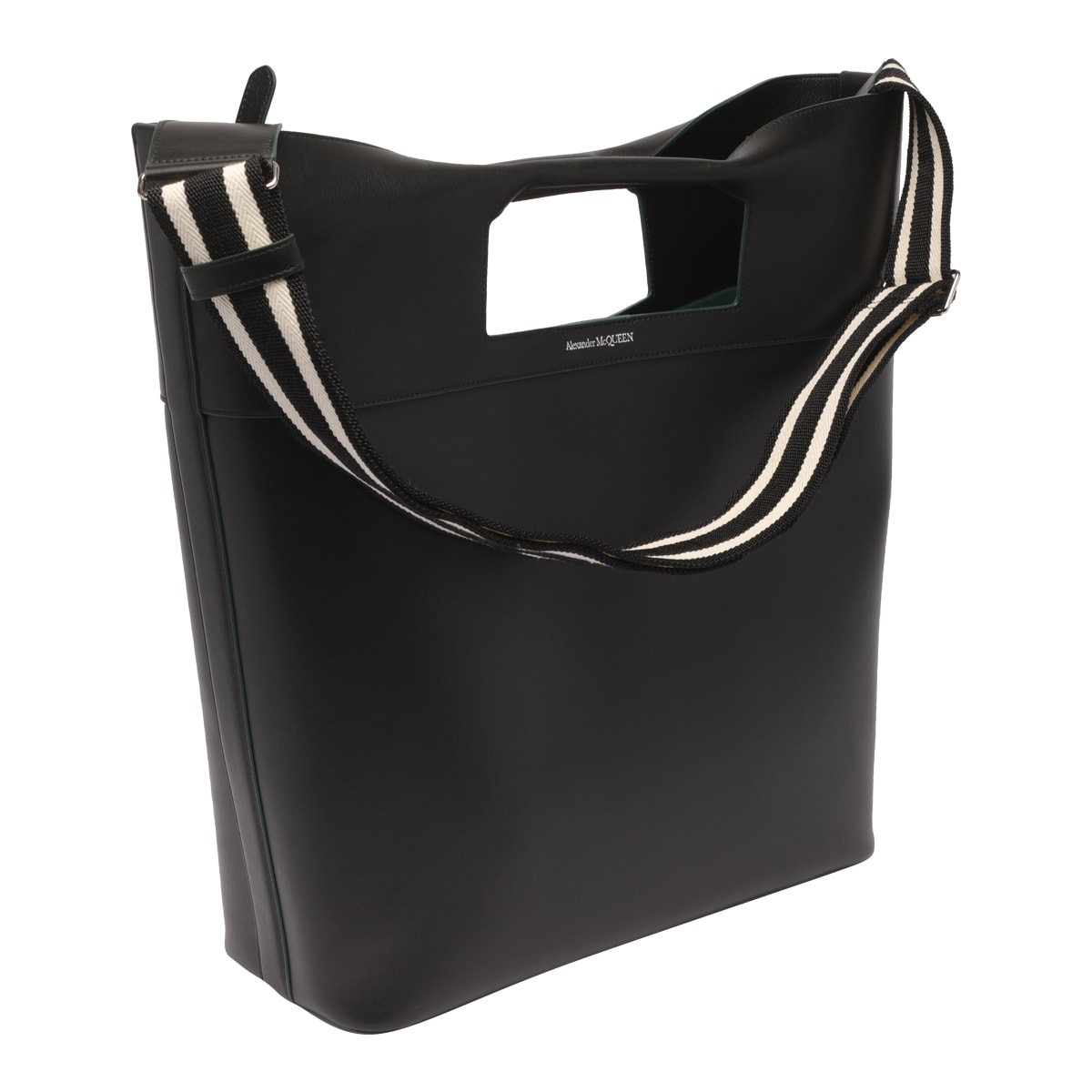 Alexander Mcqueen The Square Tote Bag In Black