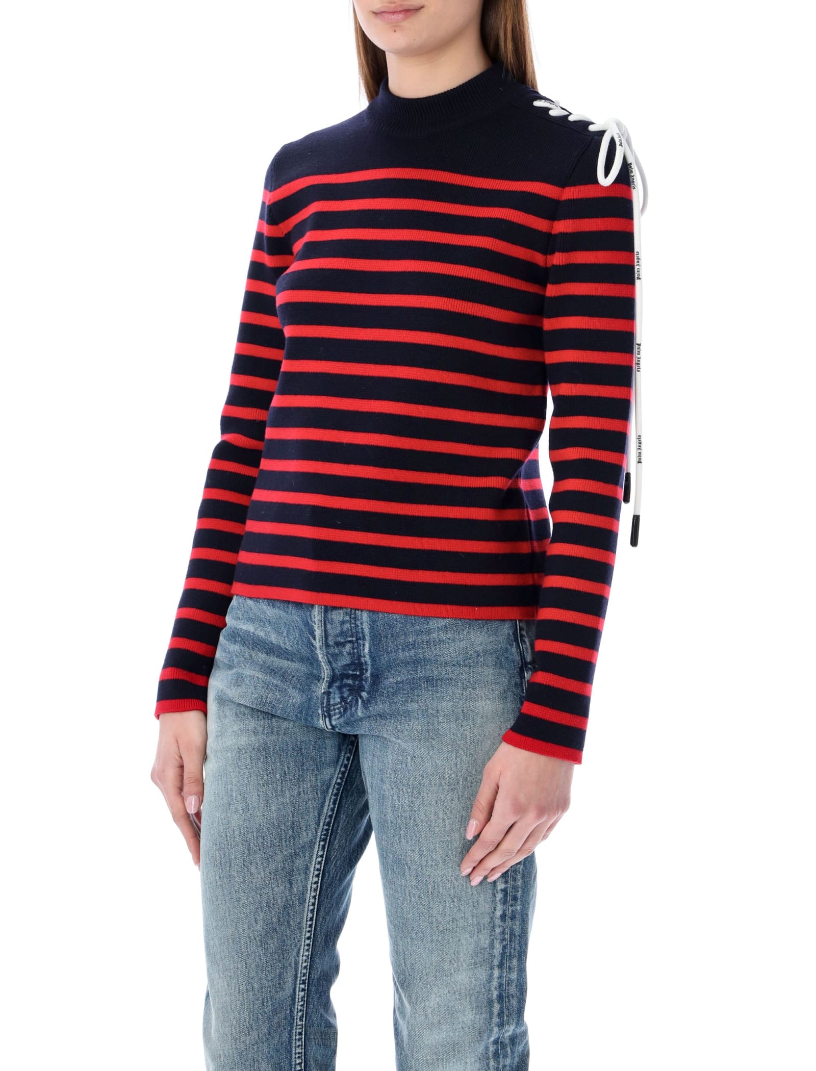 Palm Angels Stripes Fitted Sweater