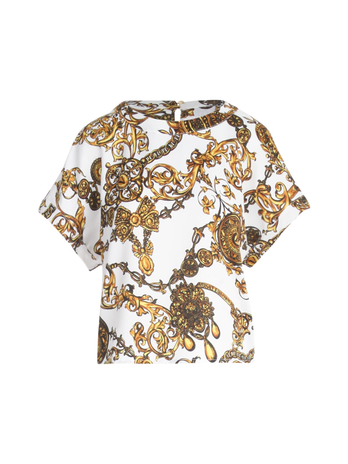 Versace Jeans Couture Baroque Bijoux Printing Satin T-shirt