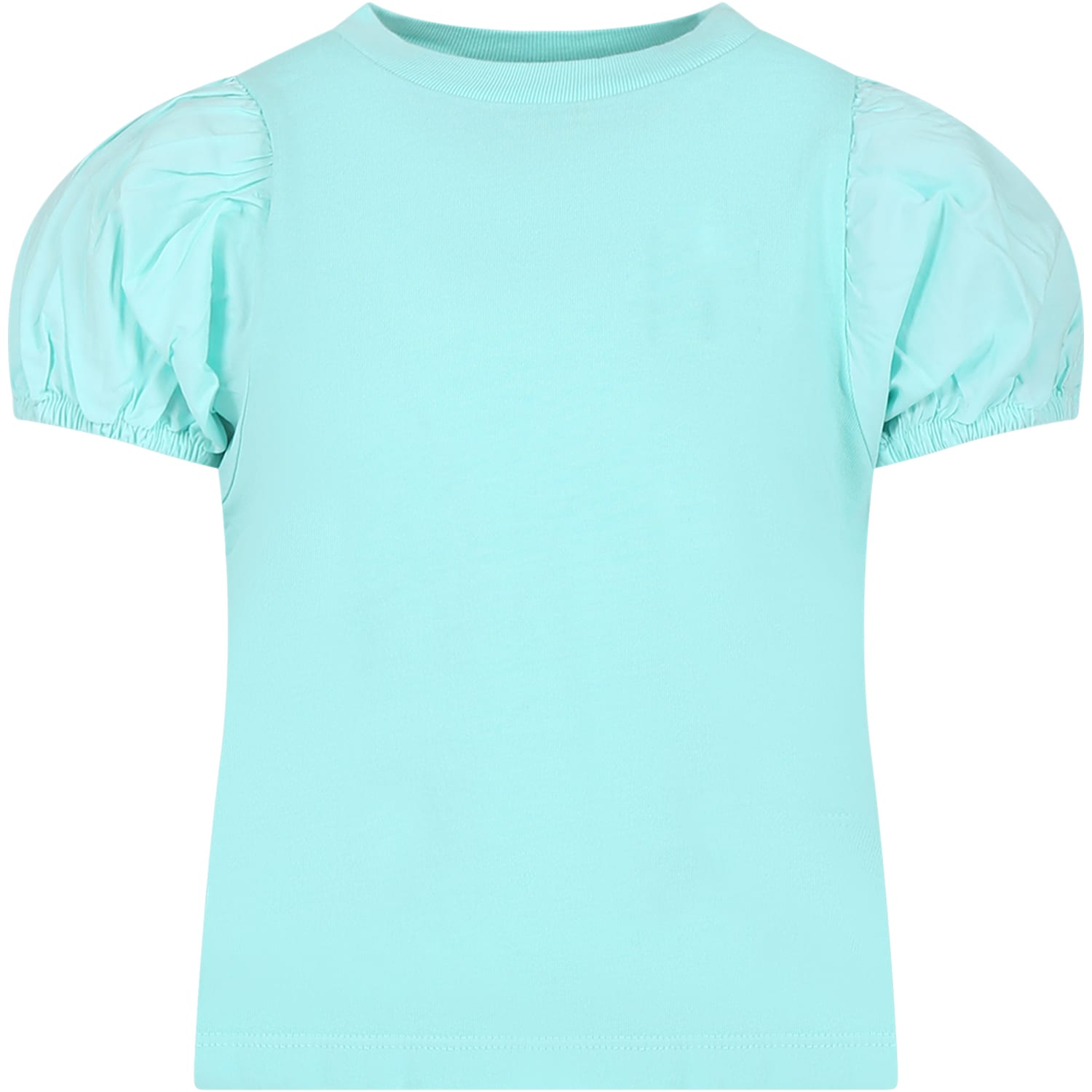 Molo Kids' Light Blue T-shirt For Girl With Print