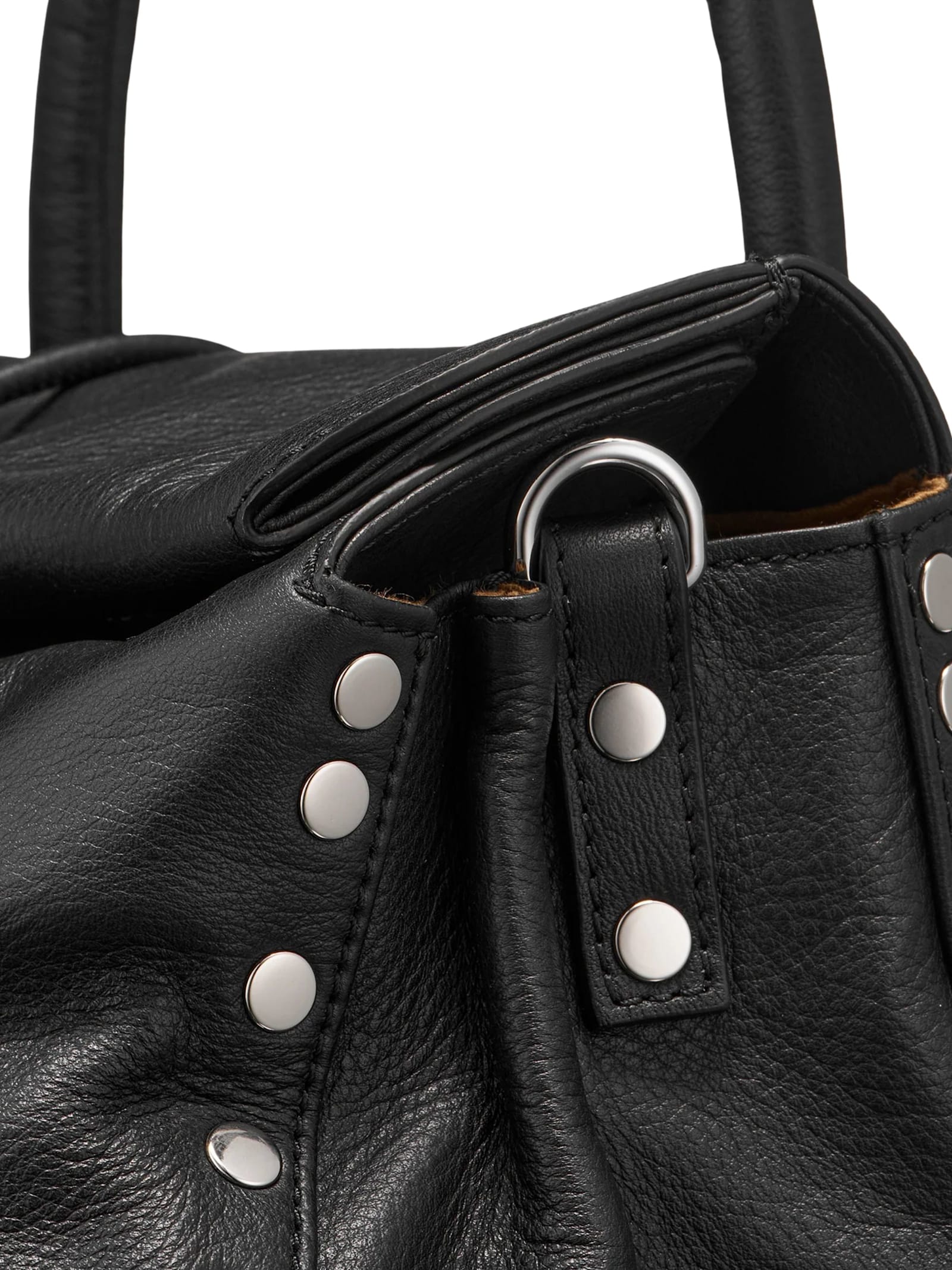 Zanellato Small Saeta Handmade Leather Handbag In Black