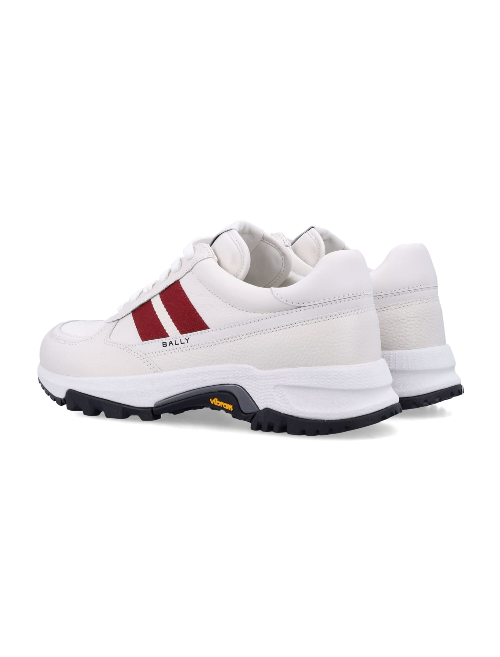 Shop Bally Flick-ribbon Sneakers In White/silver