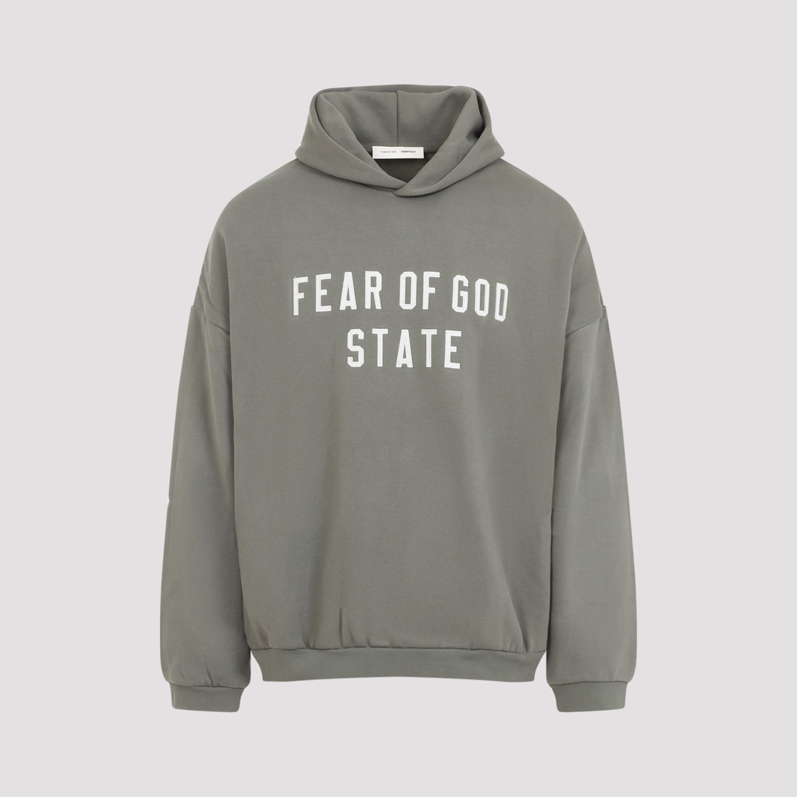 Fear Of God Moss Green Cotton 90s Fit Fleece Hoodie In Green