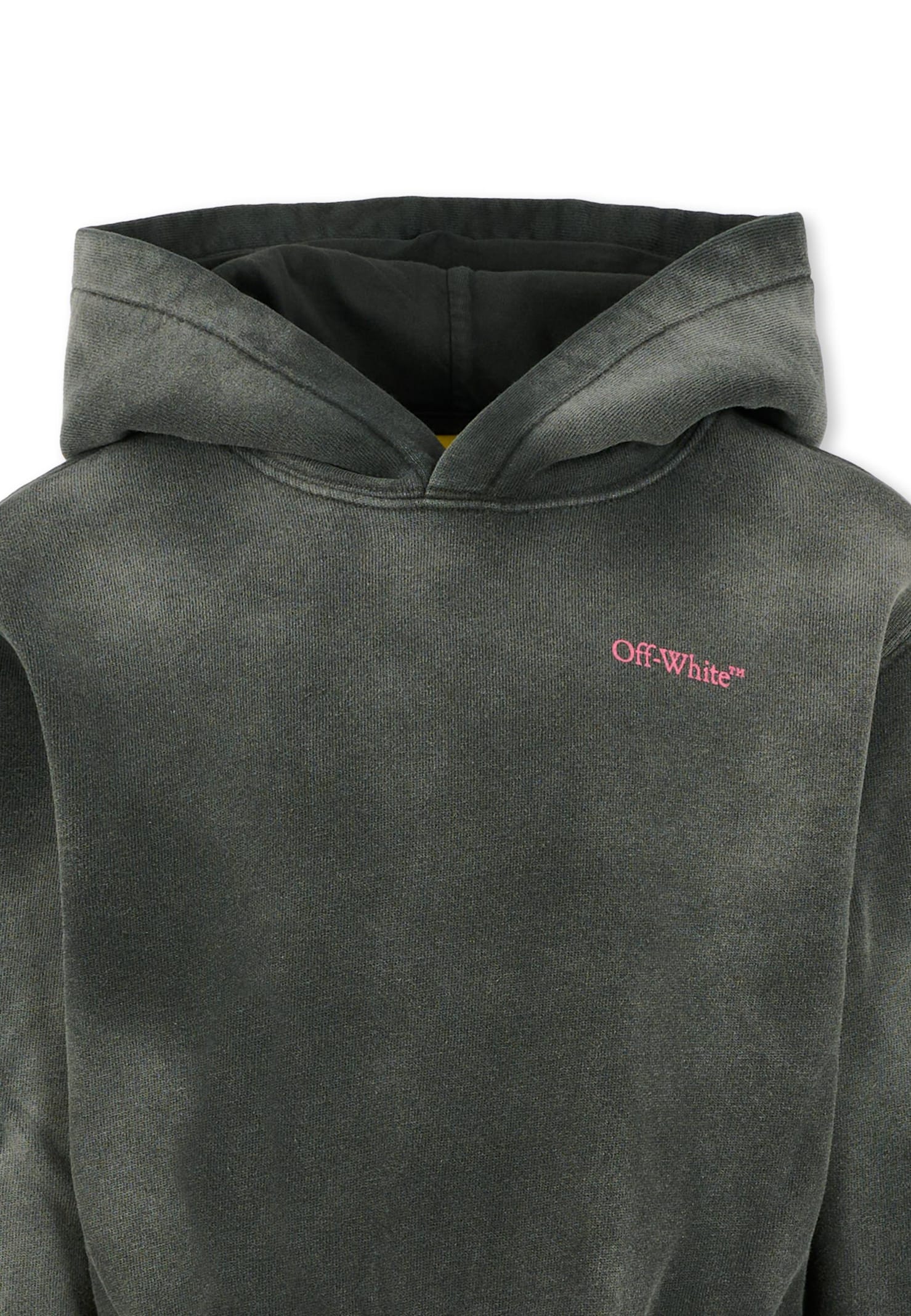 Off-white Grey Dress For Girl With Logo In Gray