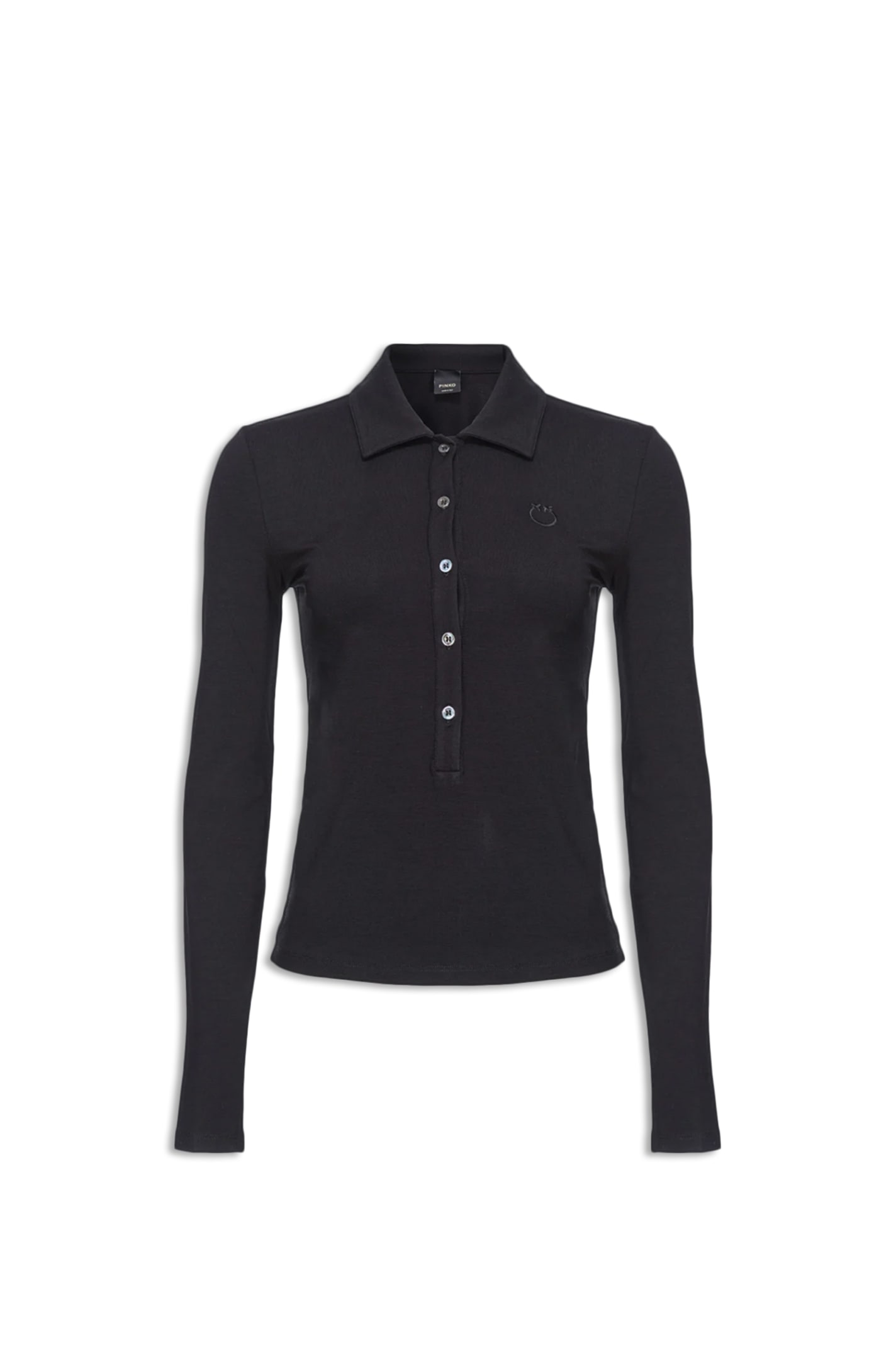 Shop Pinko Portafoto Polo Shirt In Black