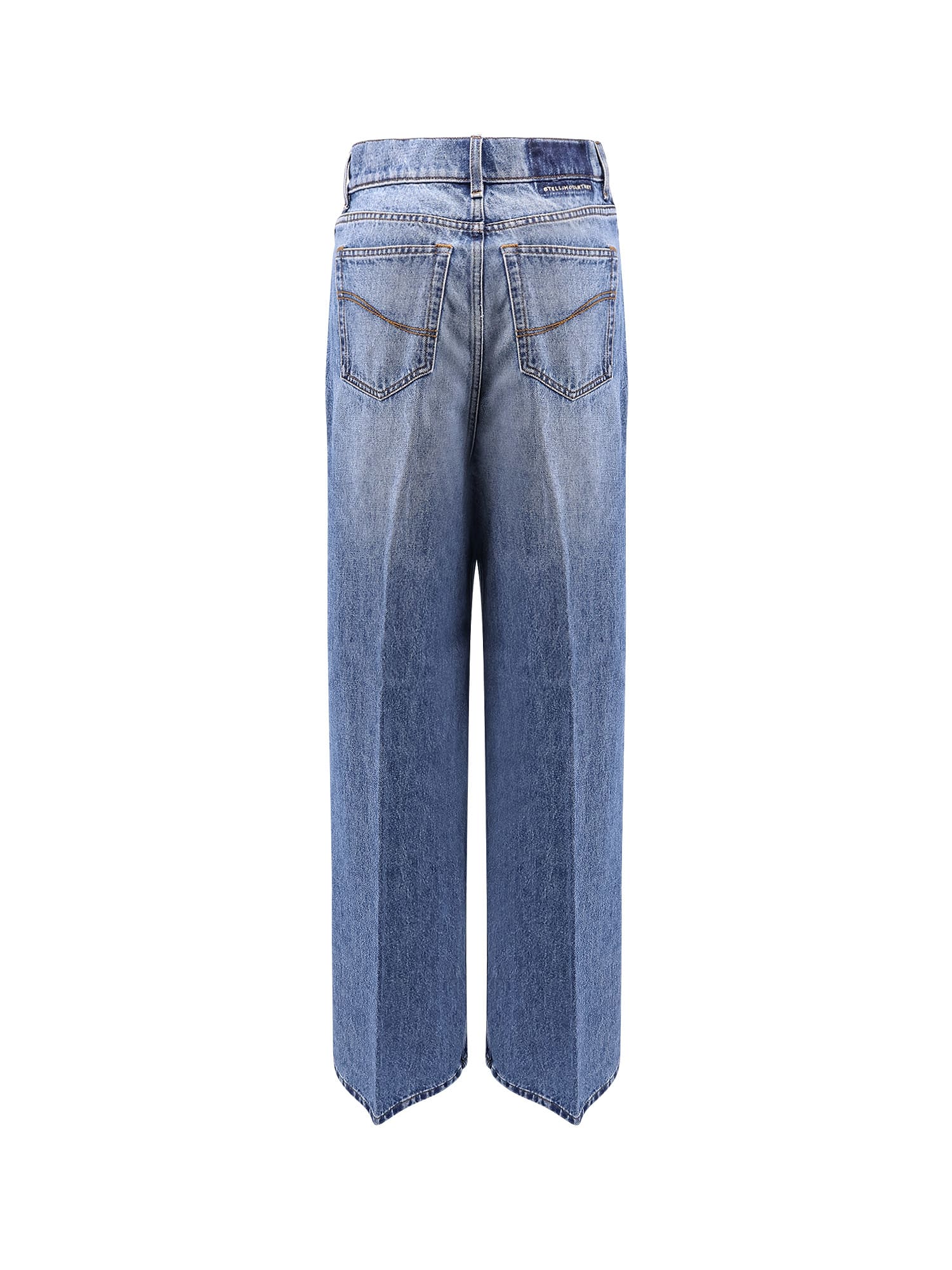 Stella Mccartney Wide Leg Denim Jeans In Blue