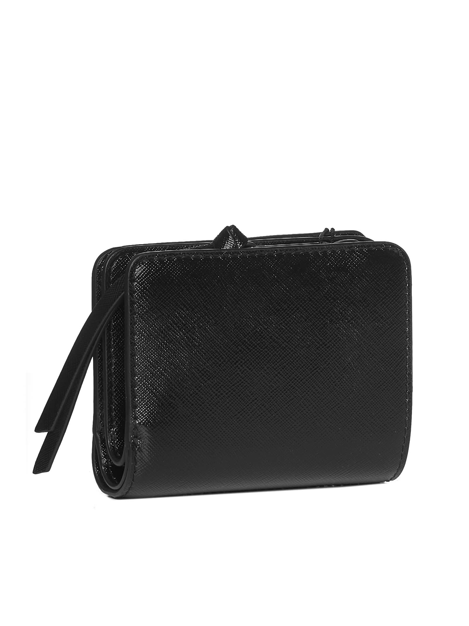 Marc Jacobs The Mini Compact Wallet In Black