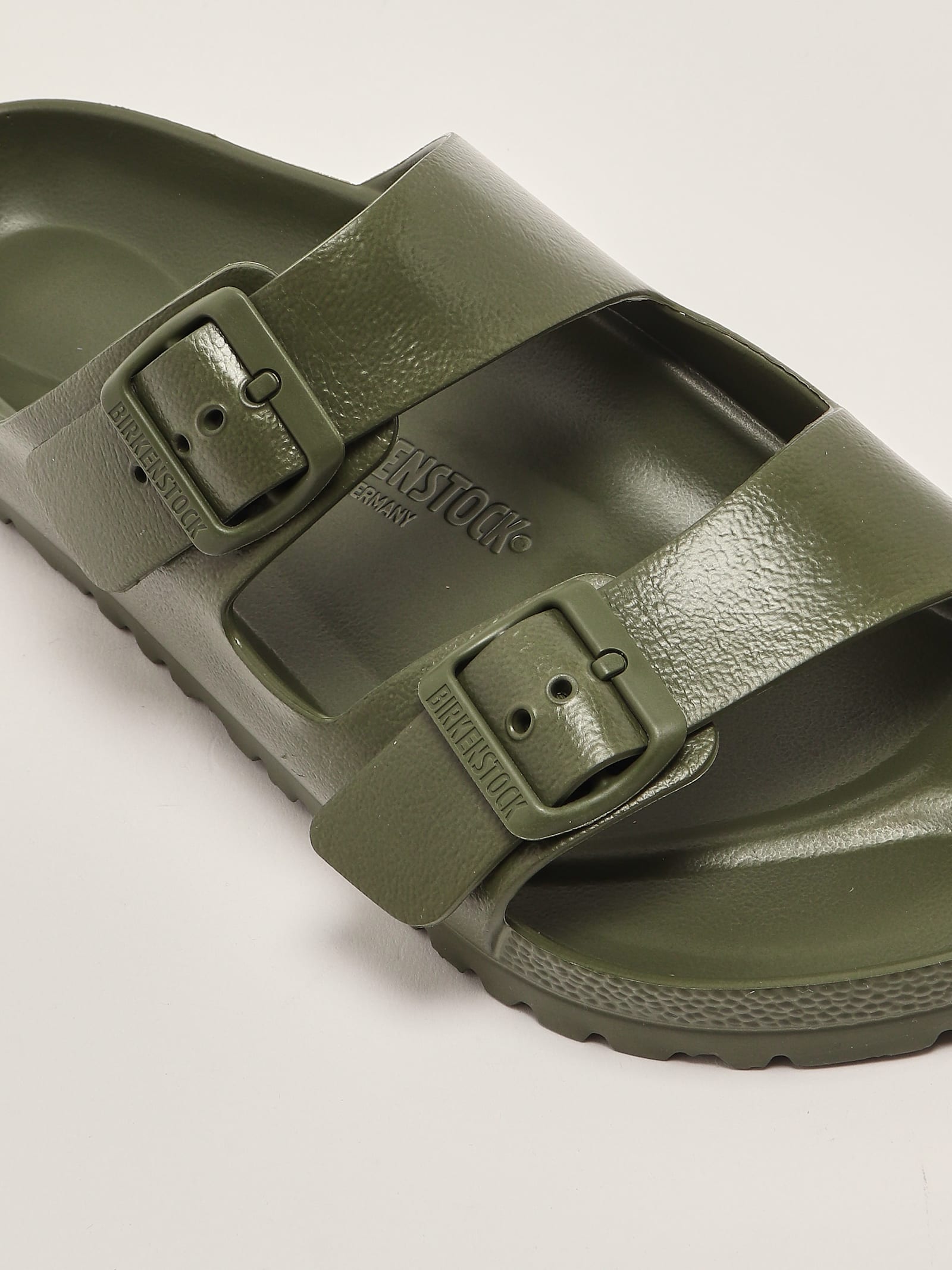 Birkenstock Mens Active Khaki Eva Arizona Double-strap Leather Sandals In Green