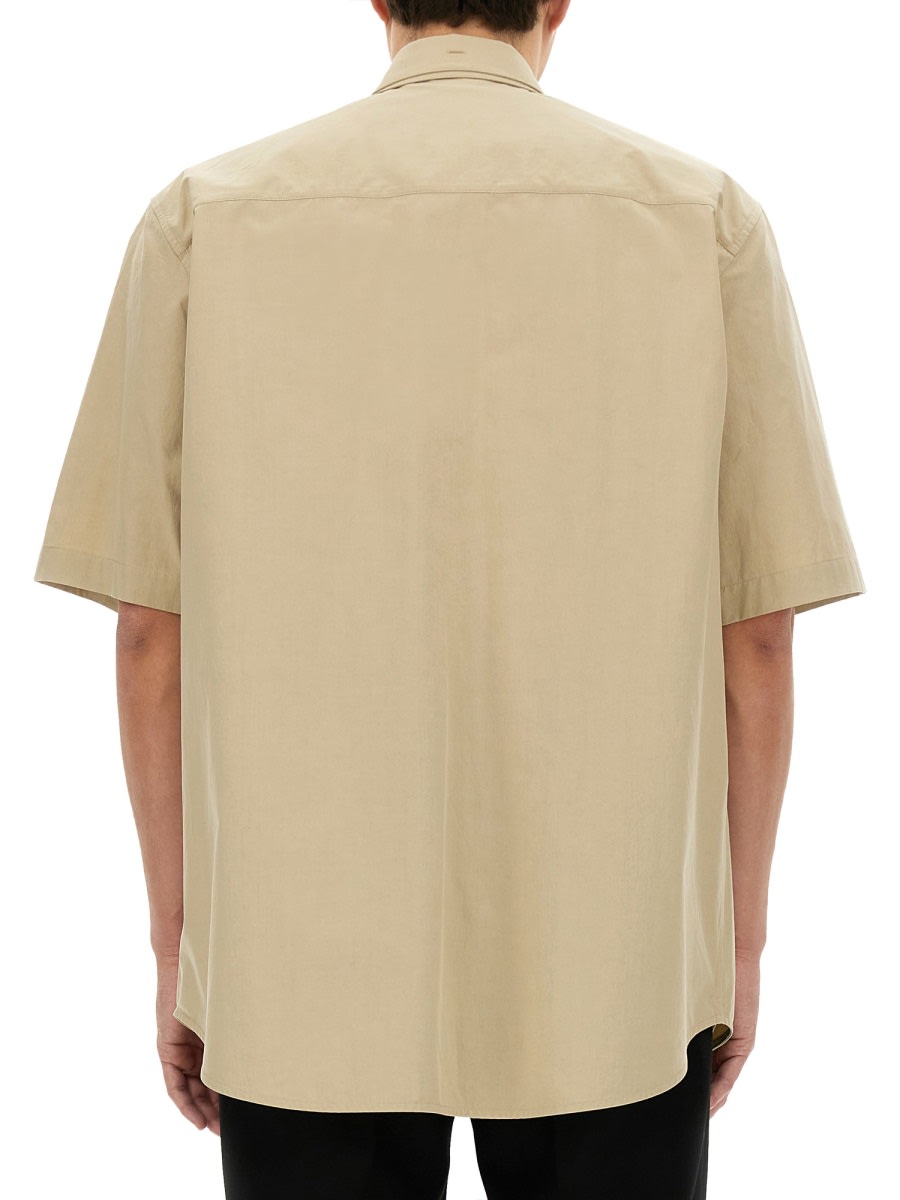 Shop Jil Sander Shirt With Double Layer Design In Beige