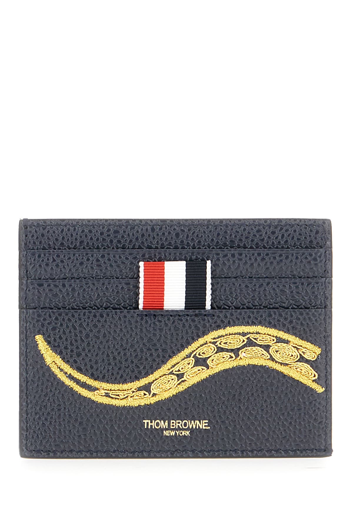 Navy Blue Leather Card Holder