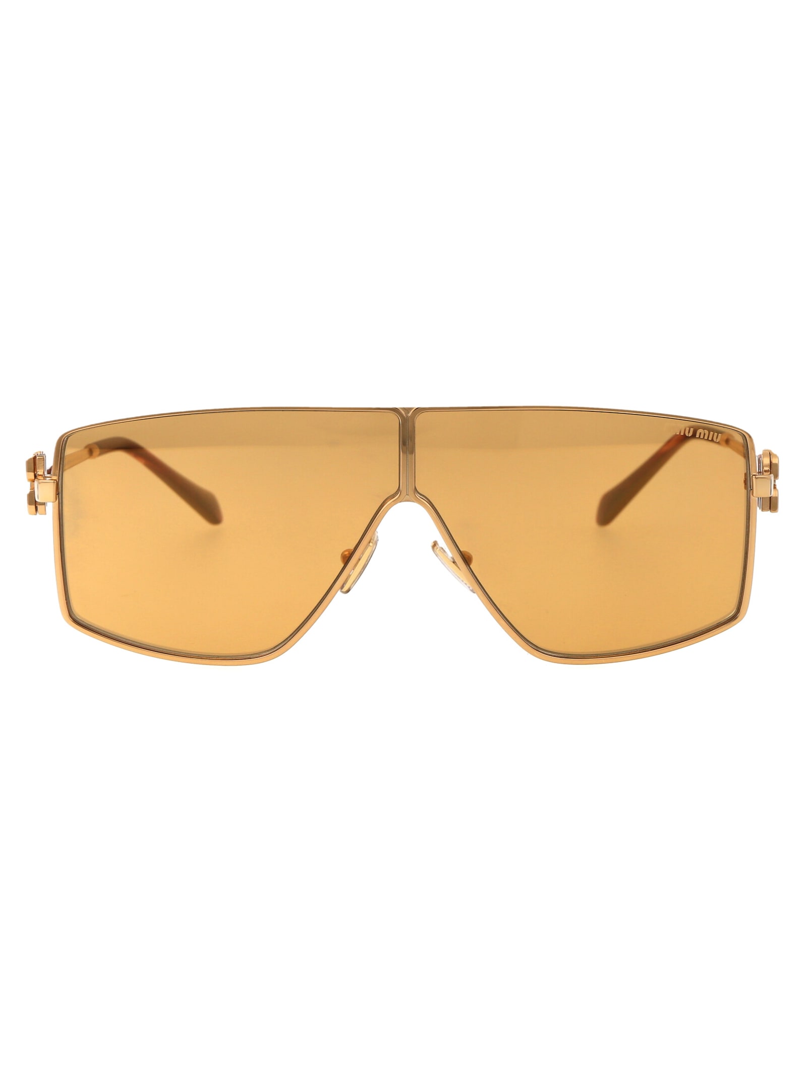 Shop Miu Miu 0mu 51zs Sunglasses In 5ak40d Gold