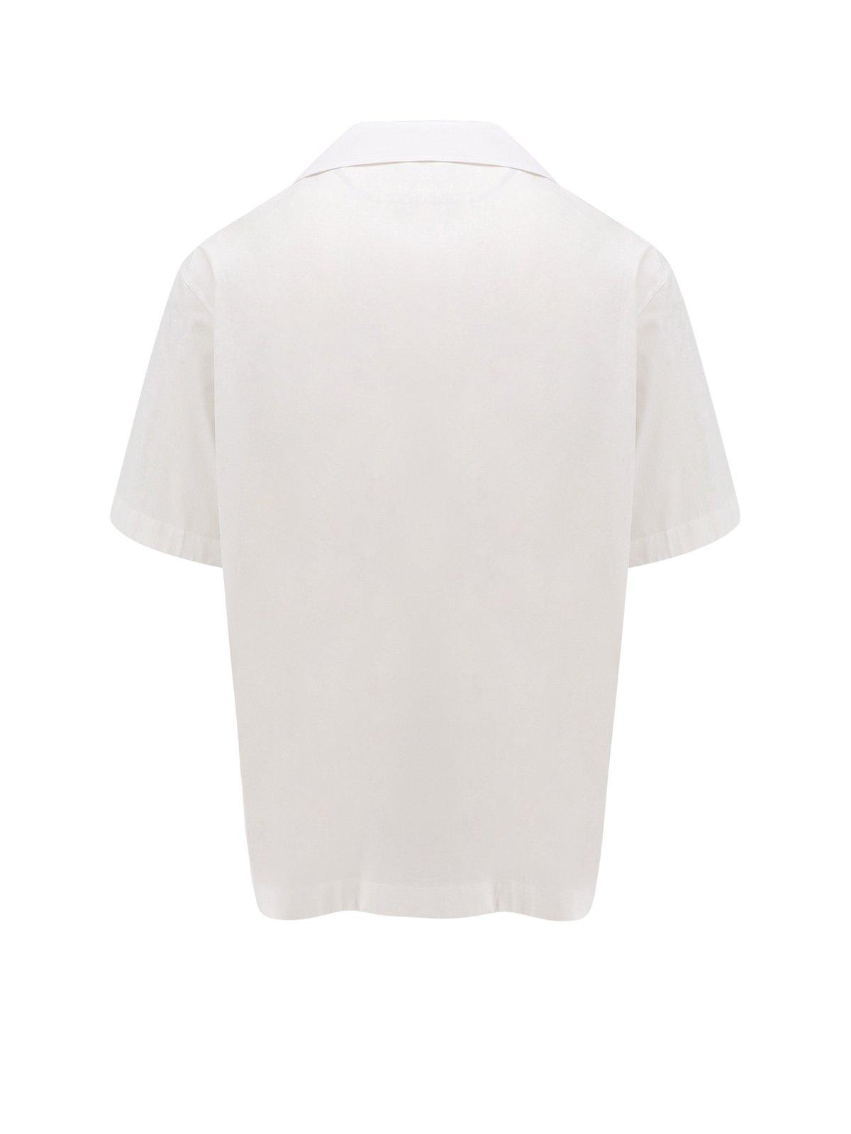 Shop Valentino Logo Plaque Short-sleeved Shirt In White