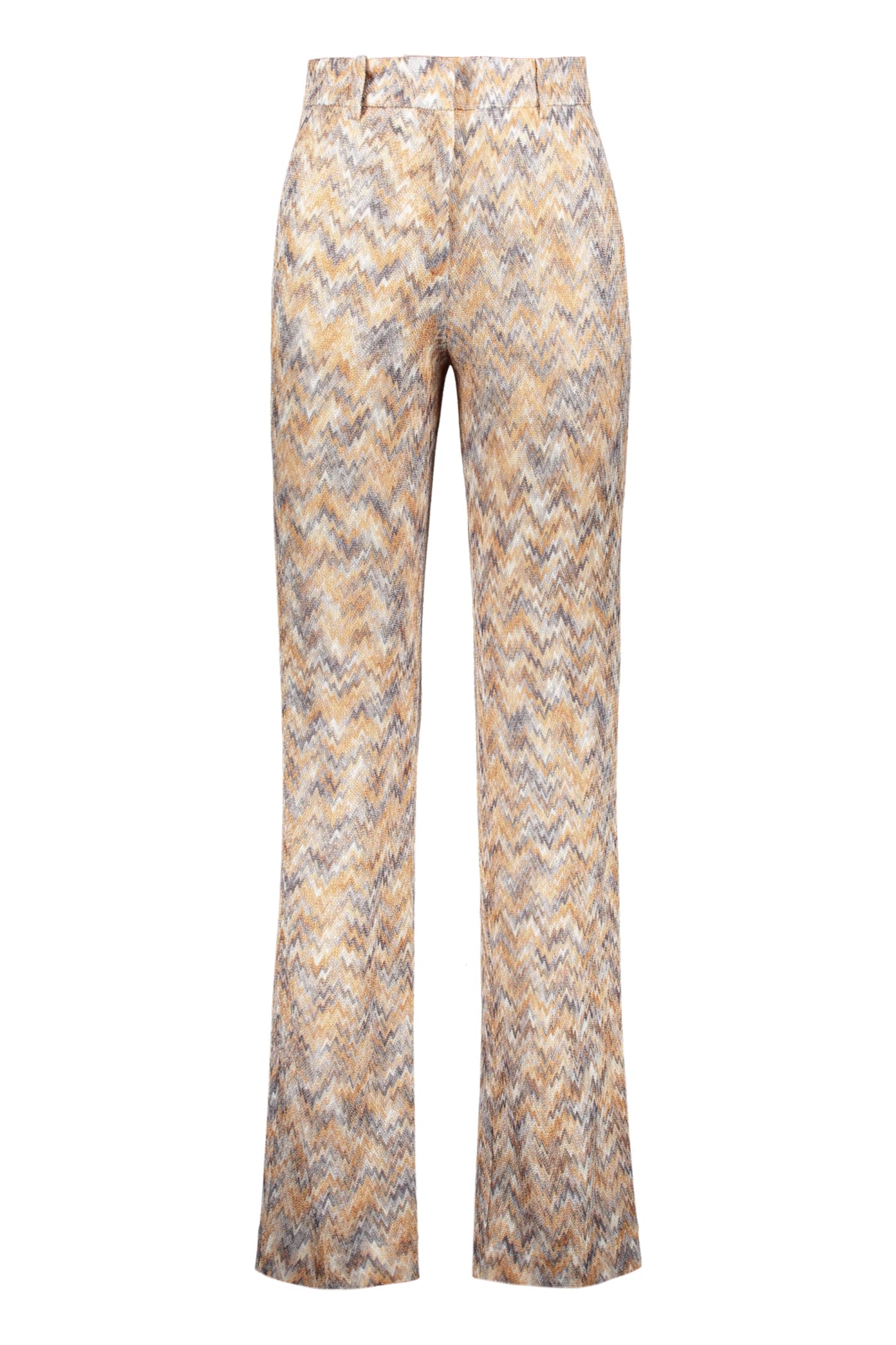 Missoni Chevron Knitted Palazzo Trousers In Multicolor