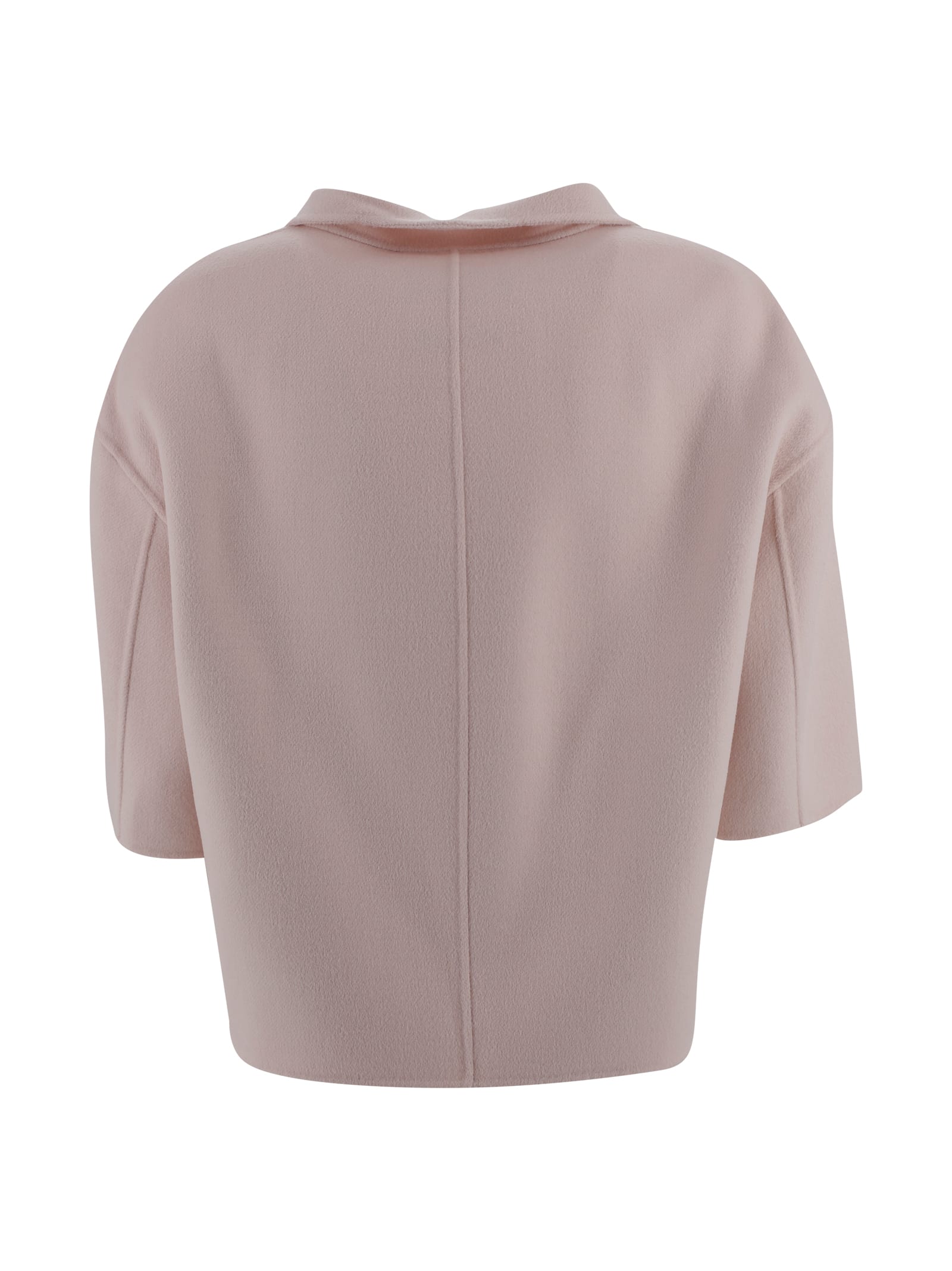 Max Mara Short Jacket With 3/4 Sleeves In Pink