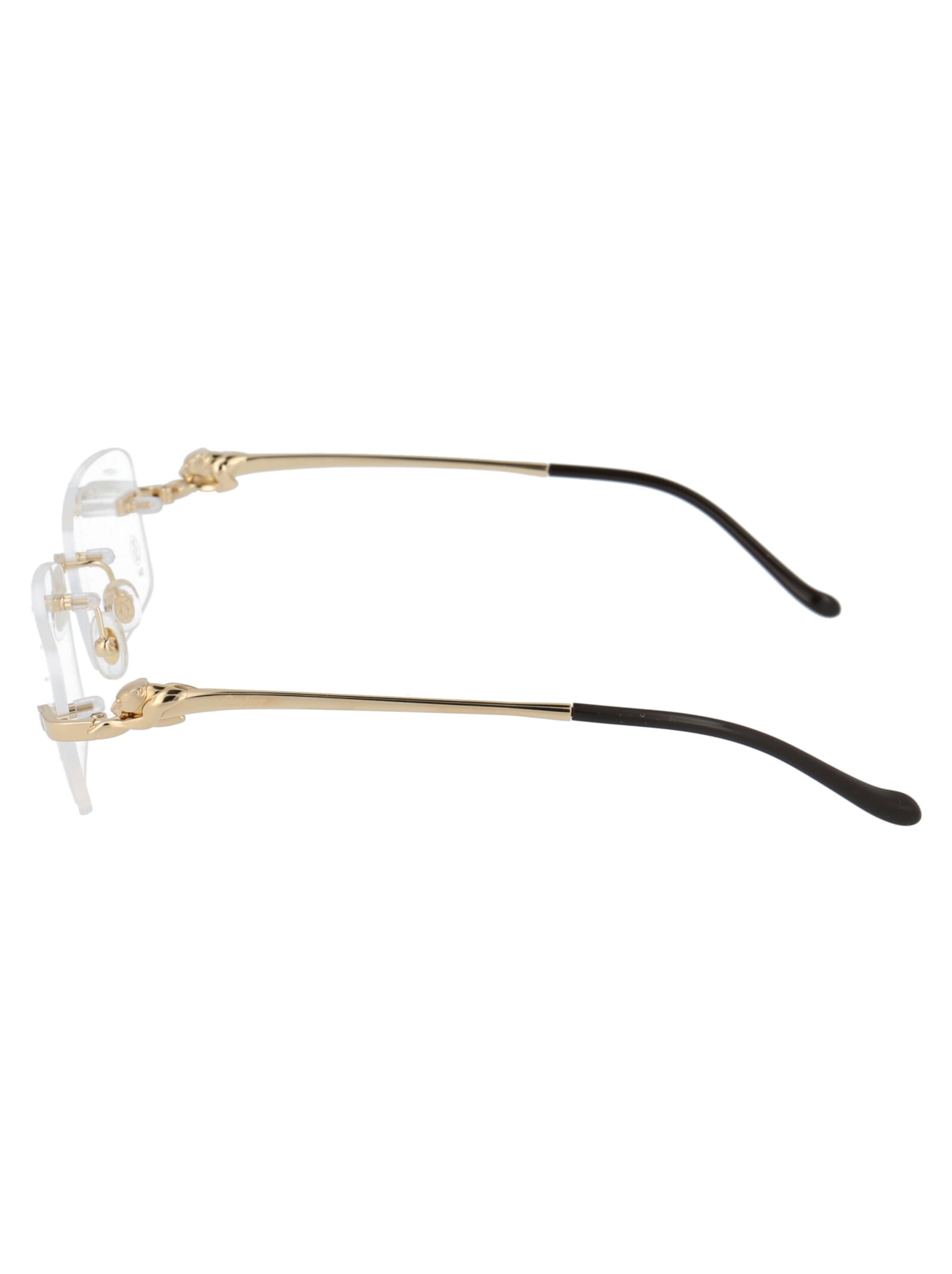 Shop Cartier Ct0281o Glasses In 001 Gold Gold Transparent