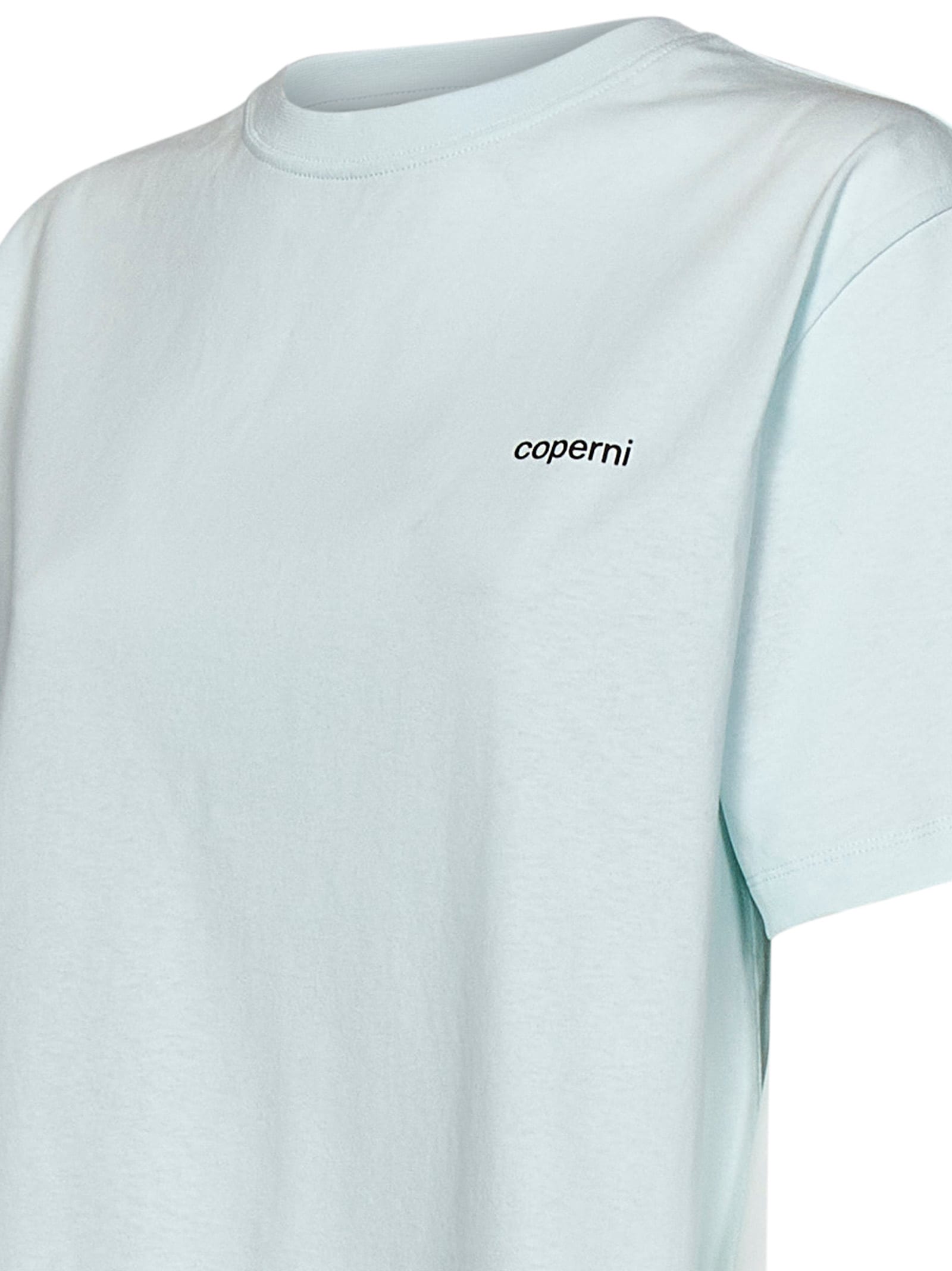 Shop Coperni Logo Boxy T-shirt In Green