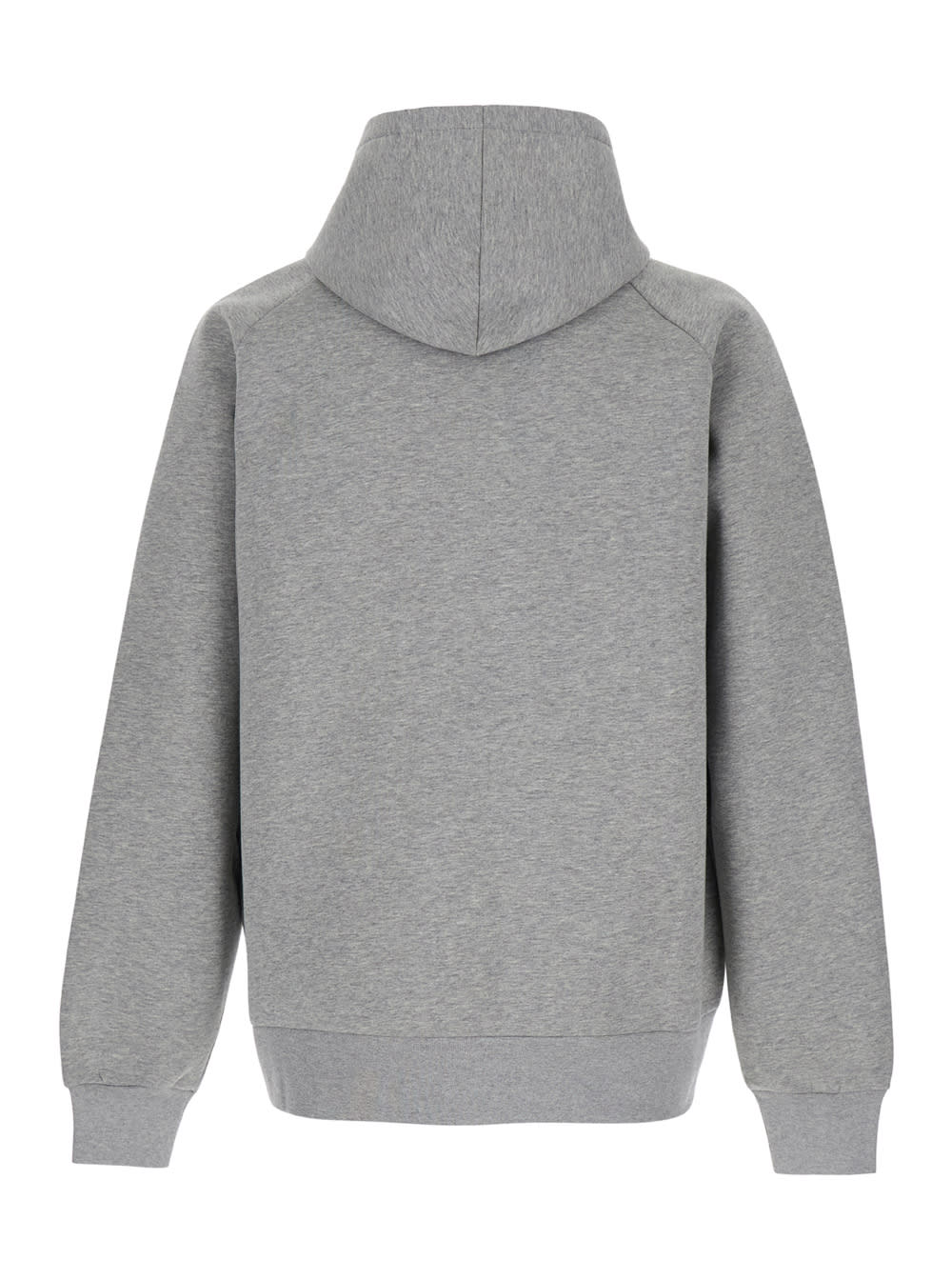 Shop Autry Grey Hoodie With Tonal Embroidery In Cotton Blend Man