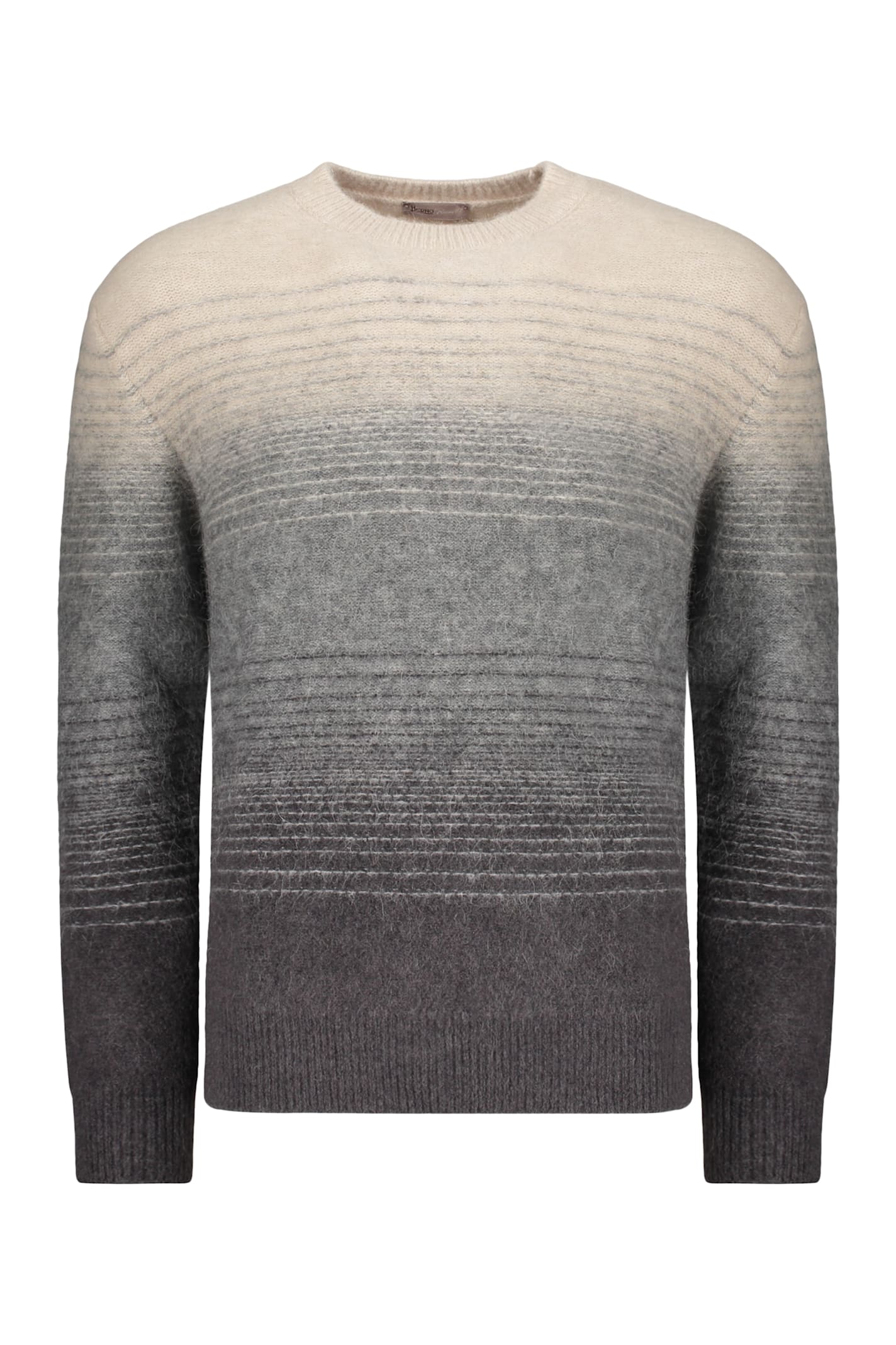 Herno Long Sleeve Crew-neck Sweater In Gray
