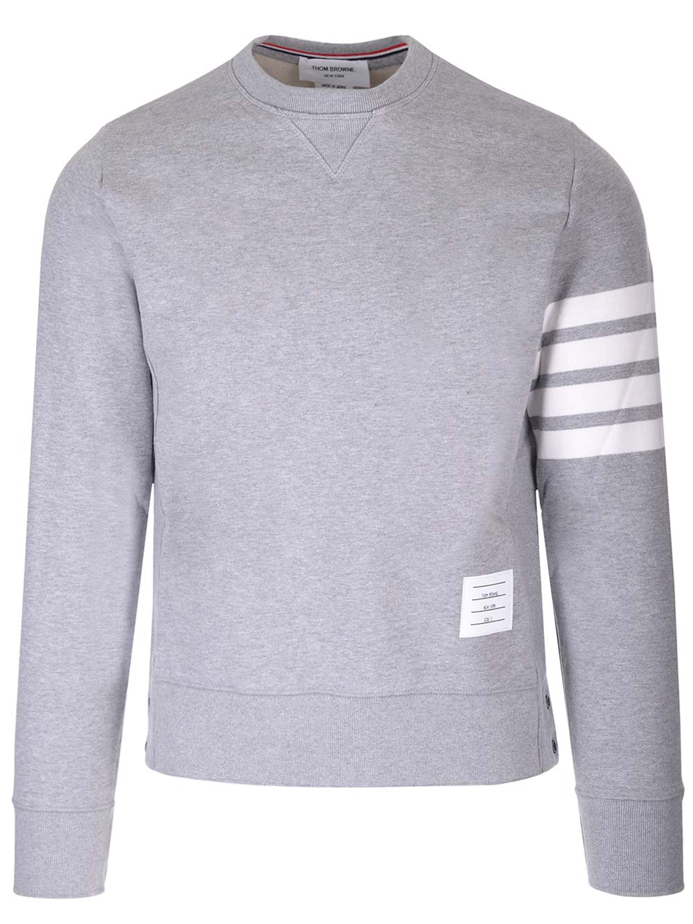 Shop Thom Browne Grey 4-bar Sweatshirt In Light Grey