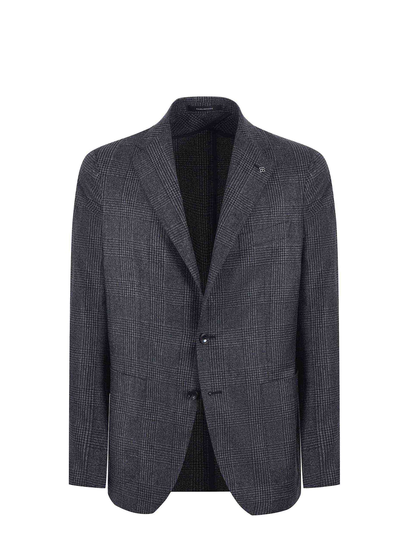 Shop Tagliatore Jacket In Super 110 S Virgin Wool In Grey